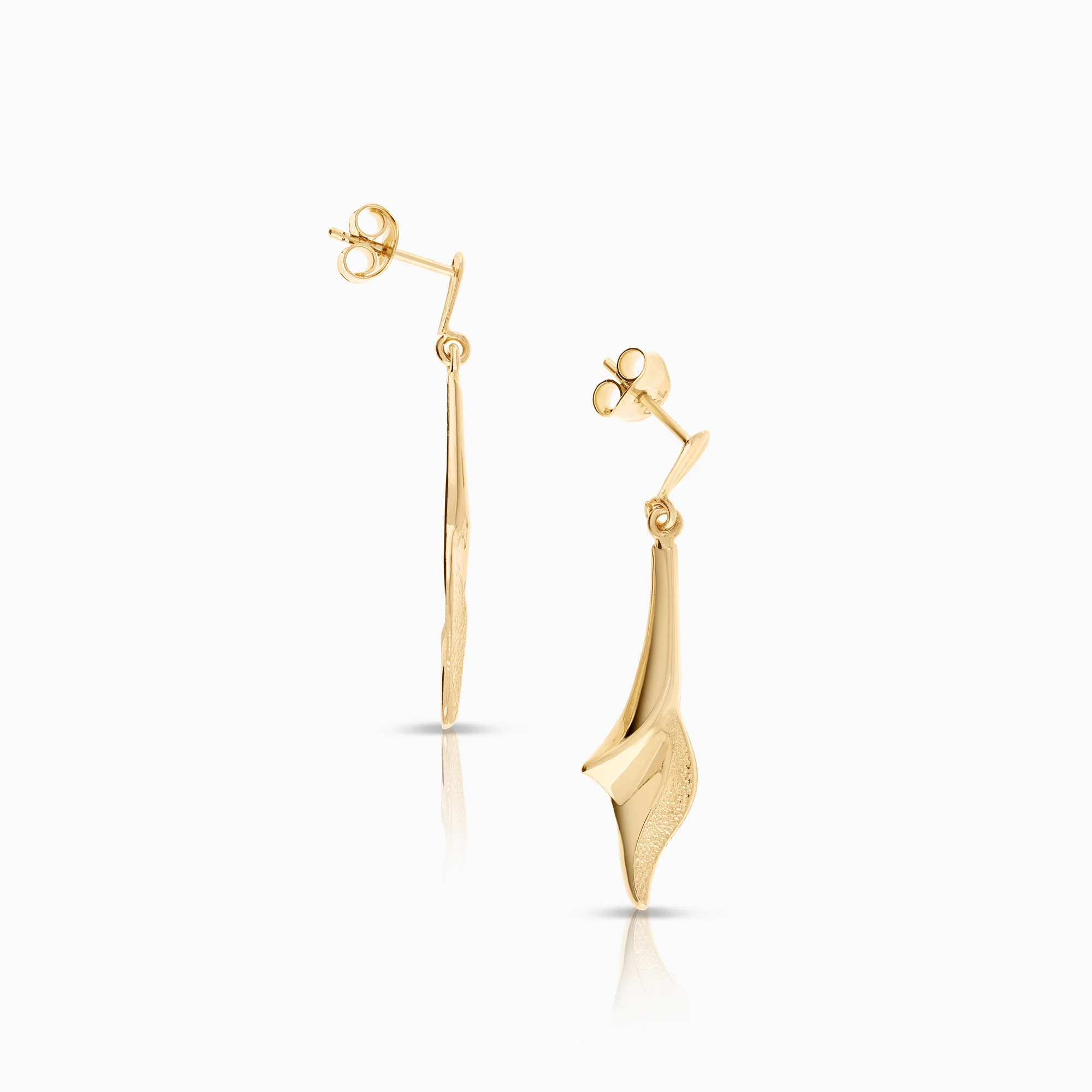 Gold earrings 1.26g 18K gold - Image 2