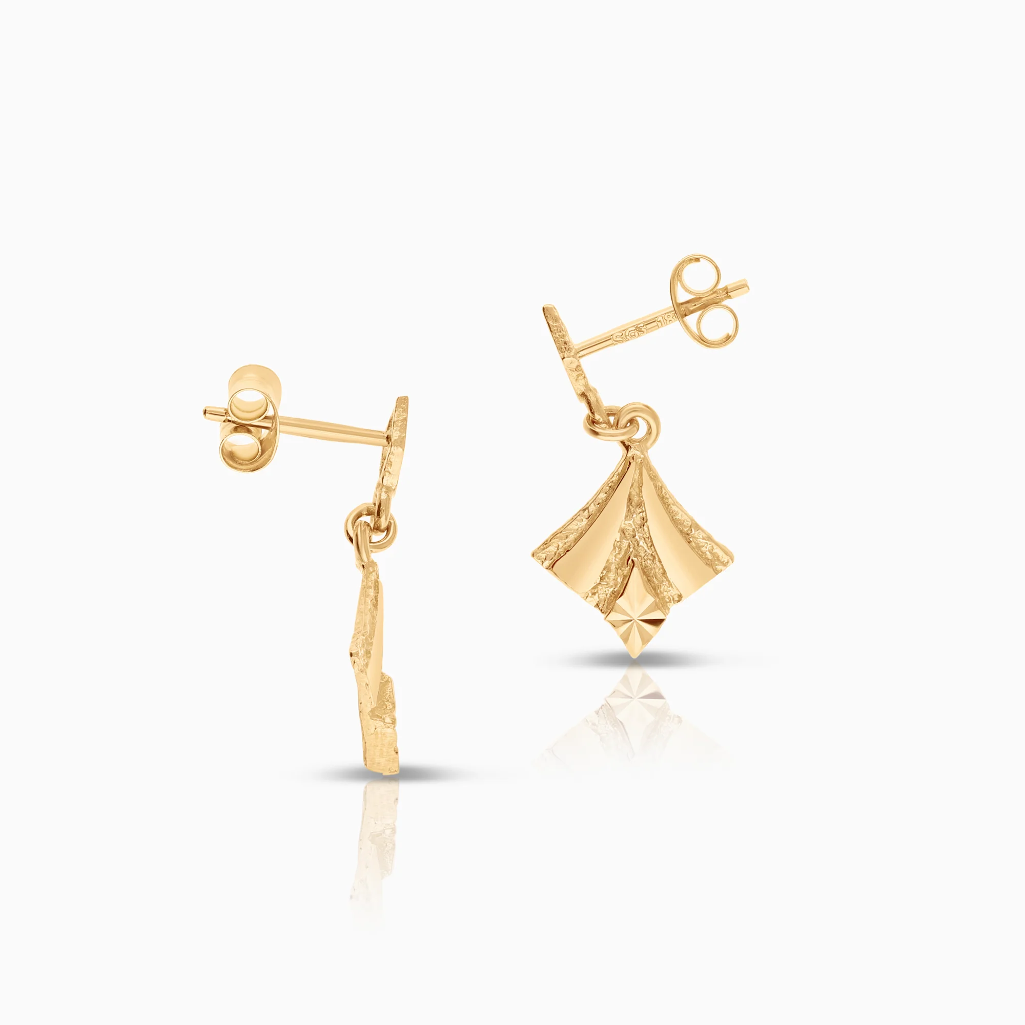 Gold earrings 1.57g 18K gold - Image 2