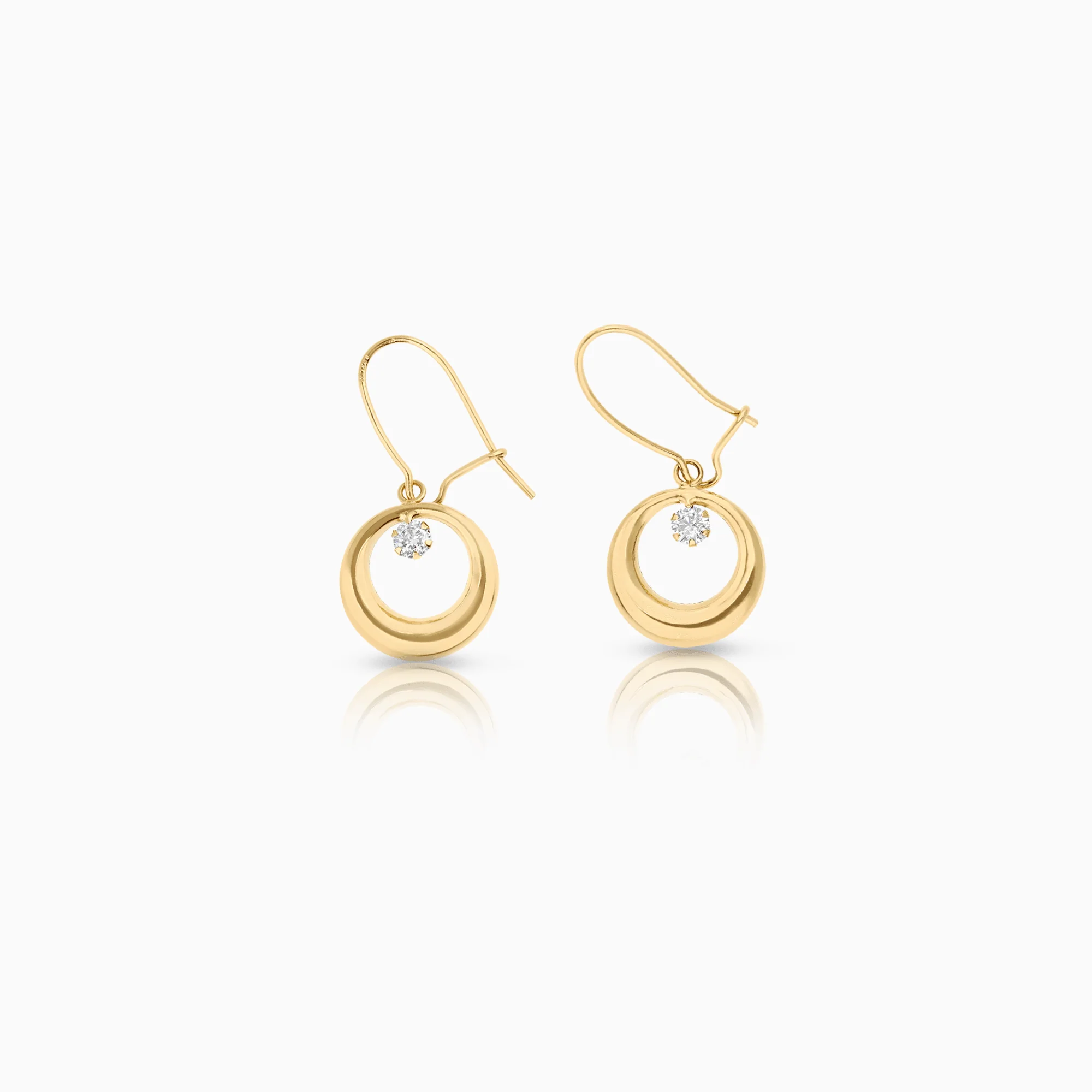 Gold earrings 1.06g 18K gold - Image 2