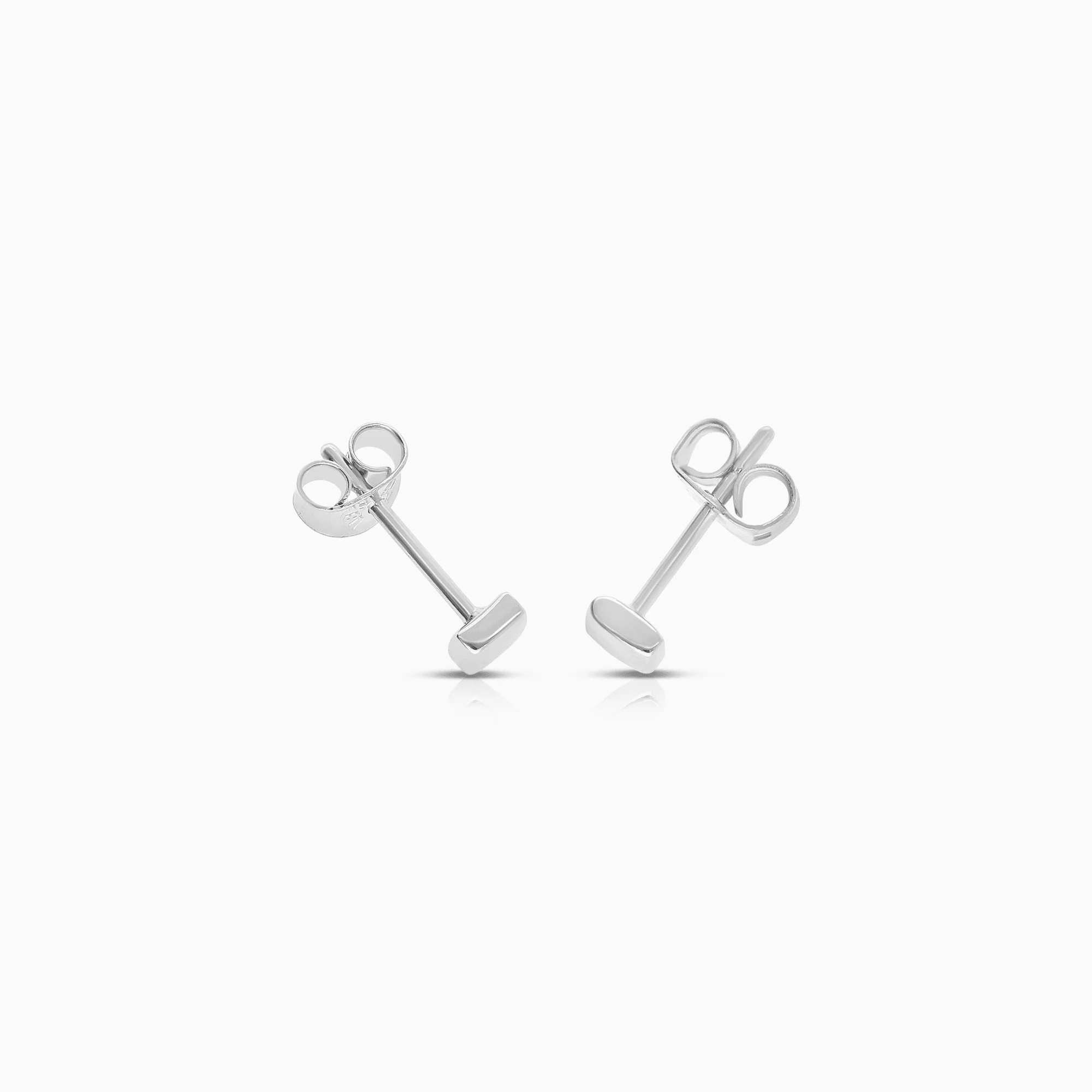 Gold Earrings 1.15g 18K White Gold - Image 2