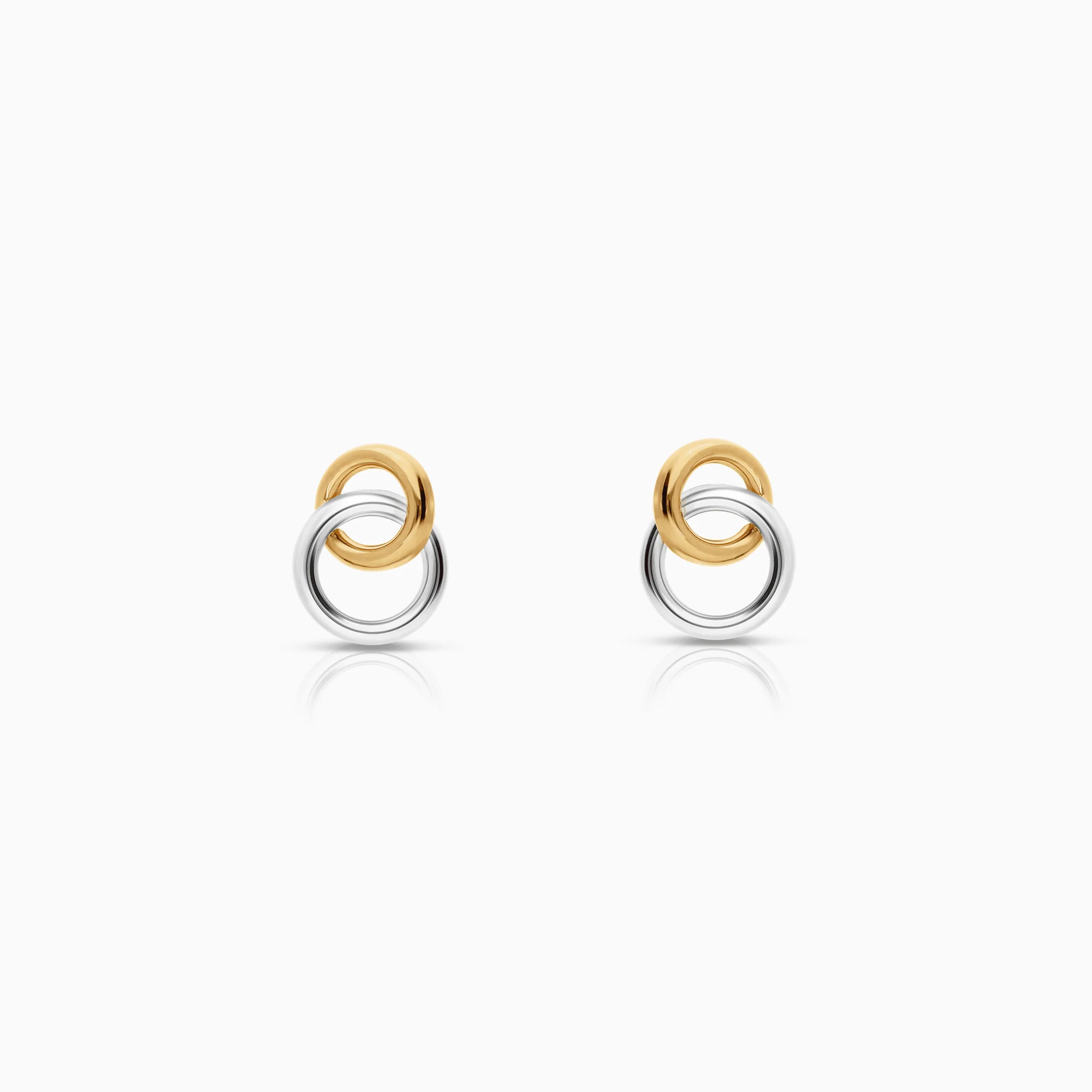 Gold earrings 1.18g 18K white/yellow gold