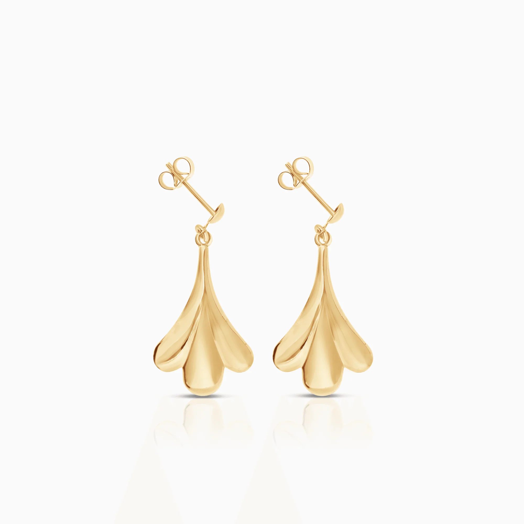Gold earrings 1.24g 18K gold - Image 2