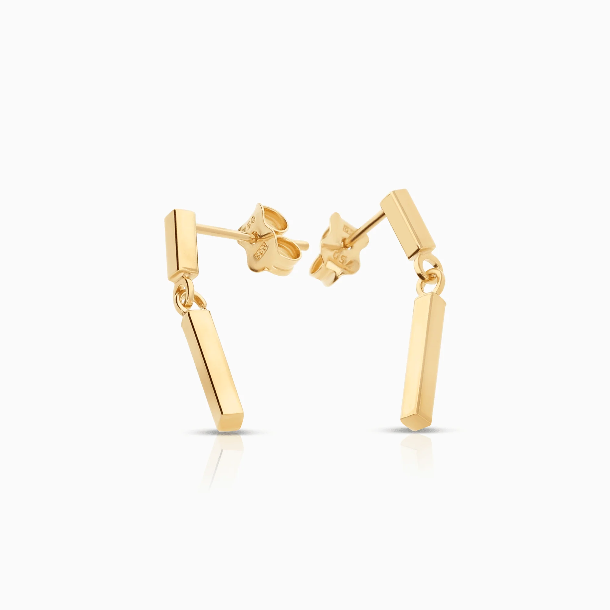 Gold earrings 1.30g 18K gold - Image 2