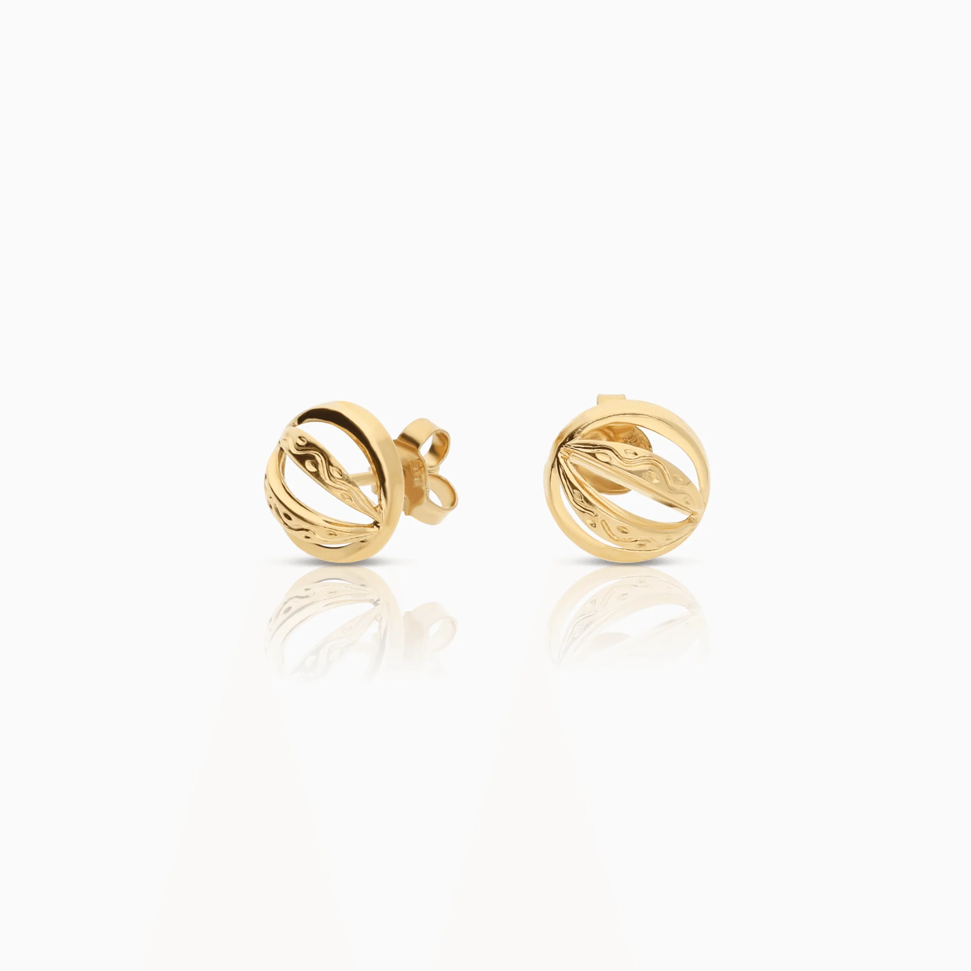 Gold earrings 1.40g 18K gold - Image 2