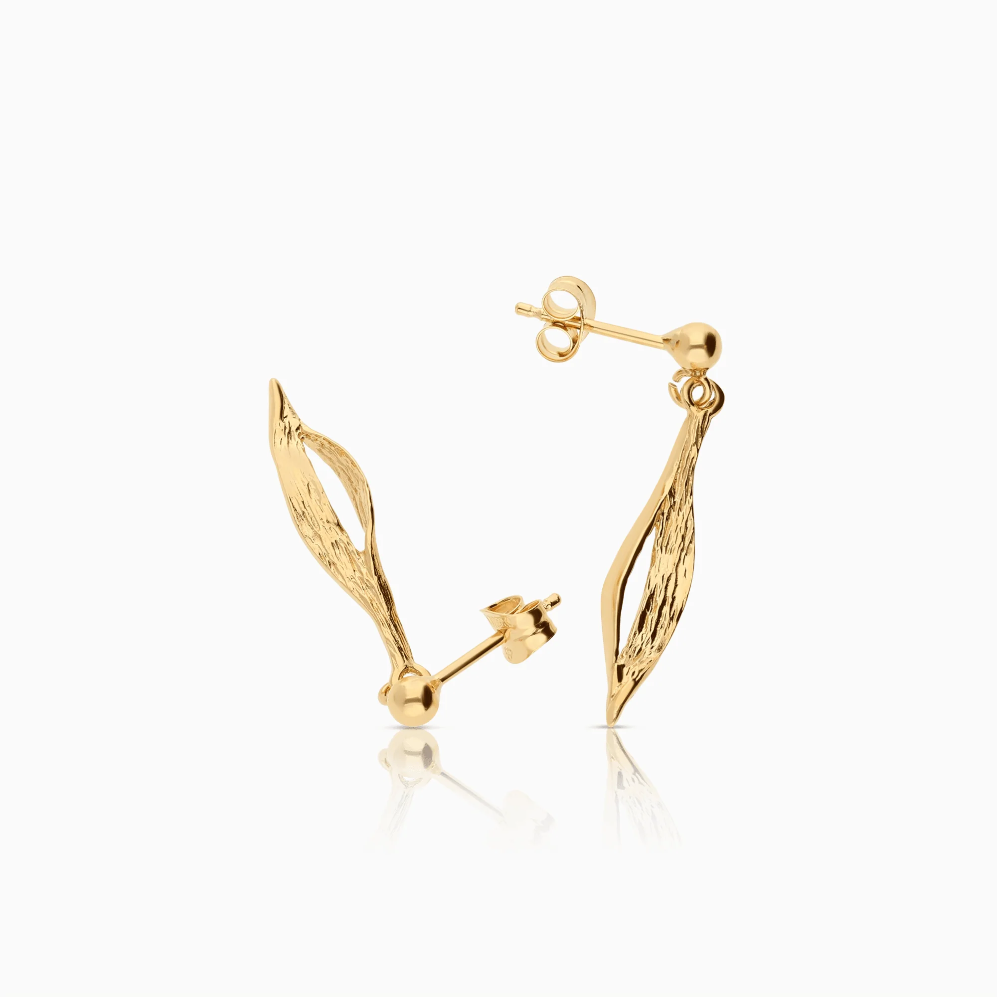 Gold earrings 1.50g 18K - Image 2