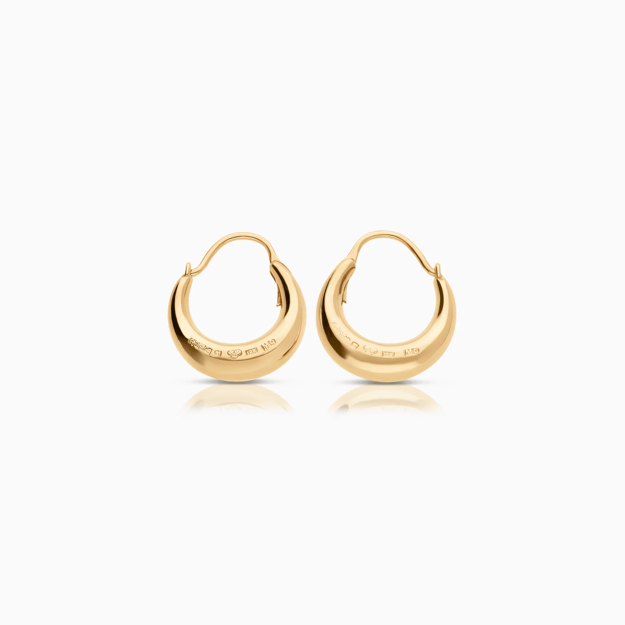 Gold earrings 1.61g 18K gold - Image 2