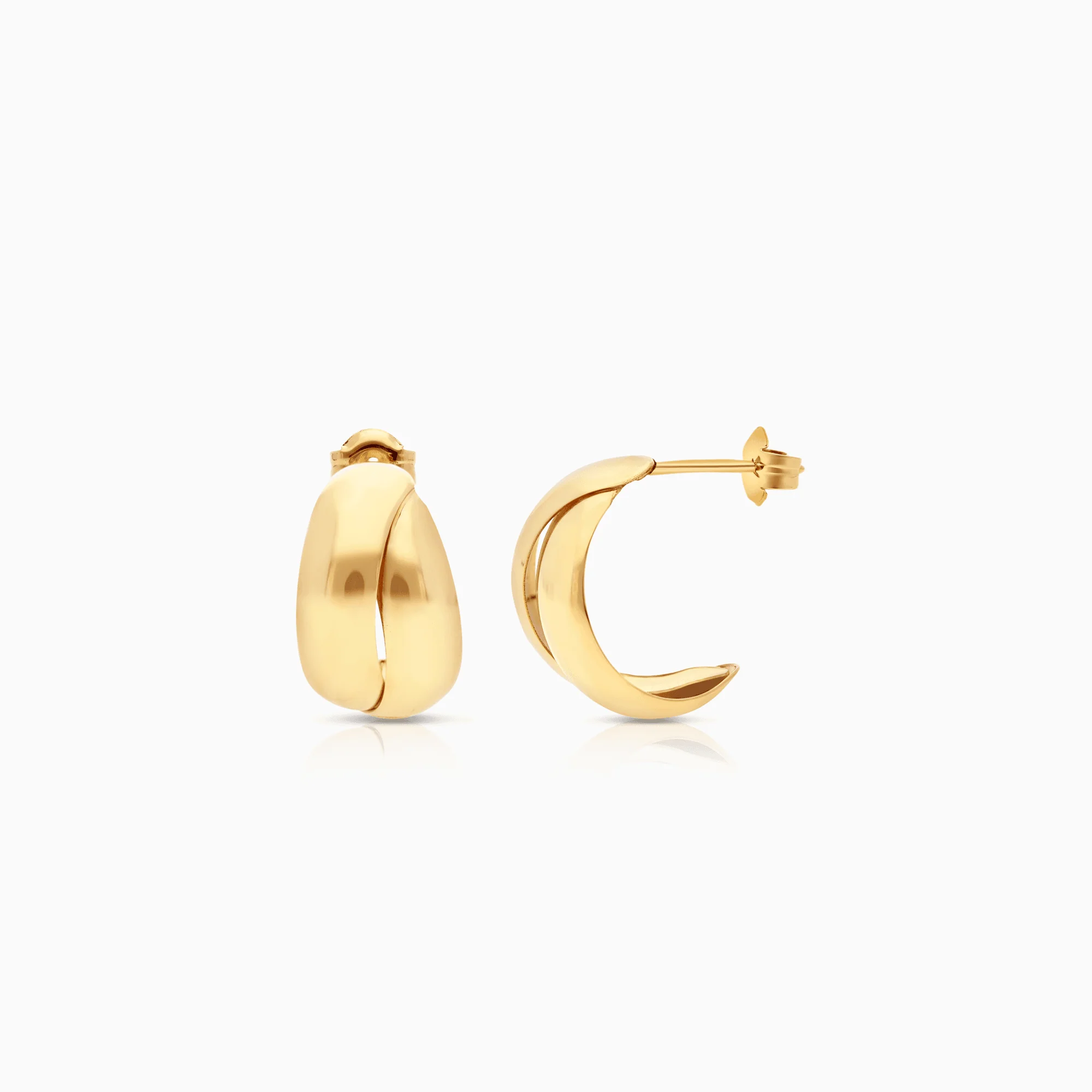 Gold earrings 1.66g 18K gold - Image 3