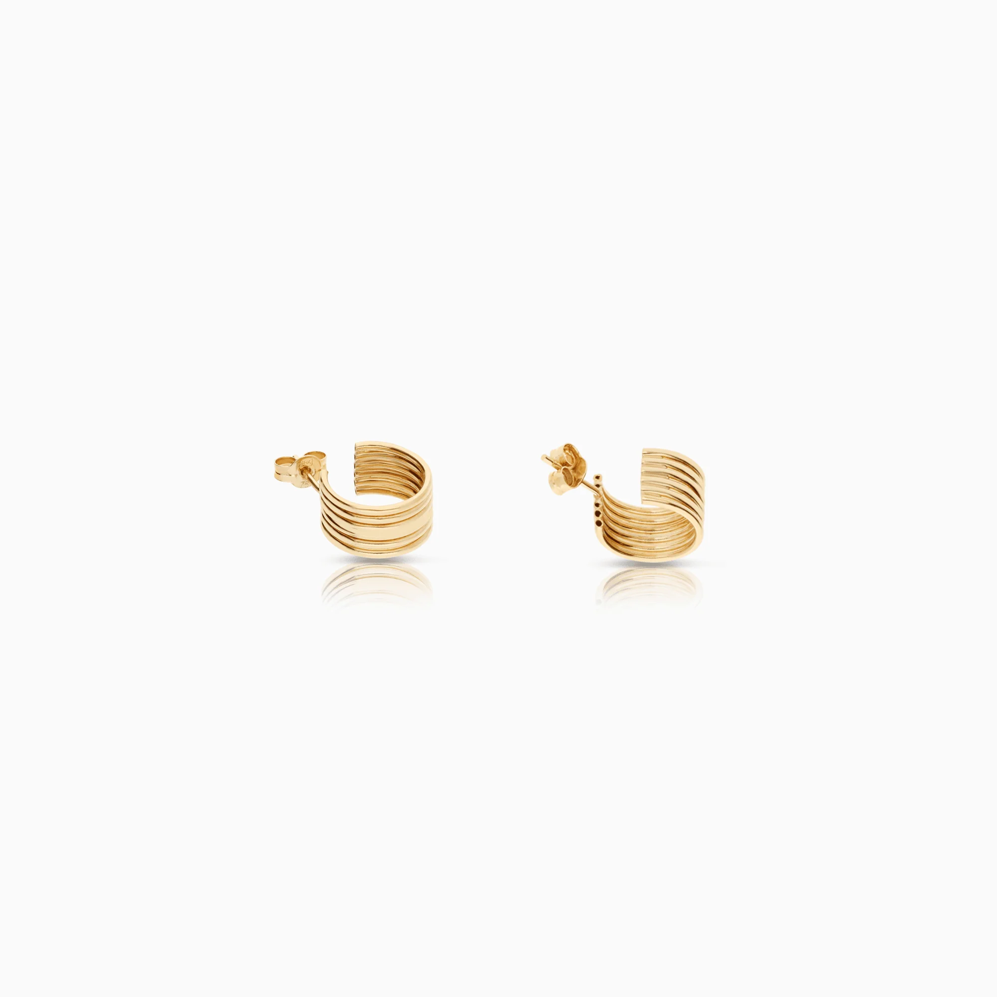 Gold Earrings 1.68g 18K Gold - Image 2