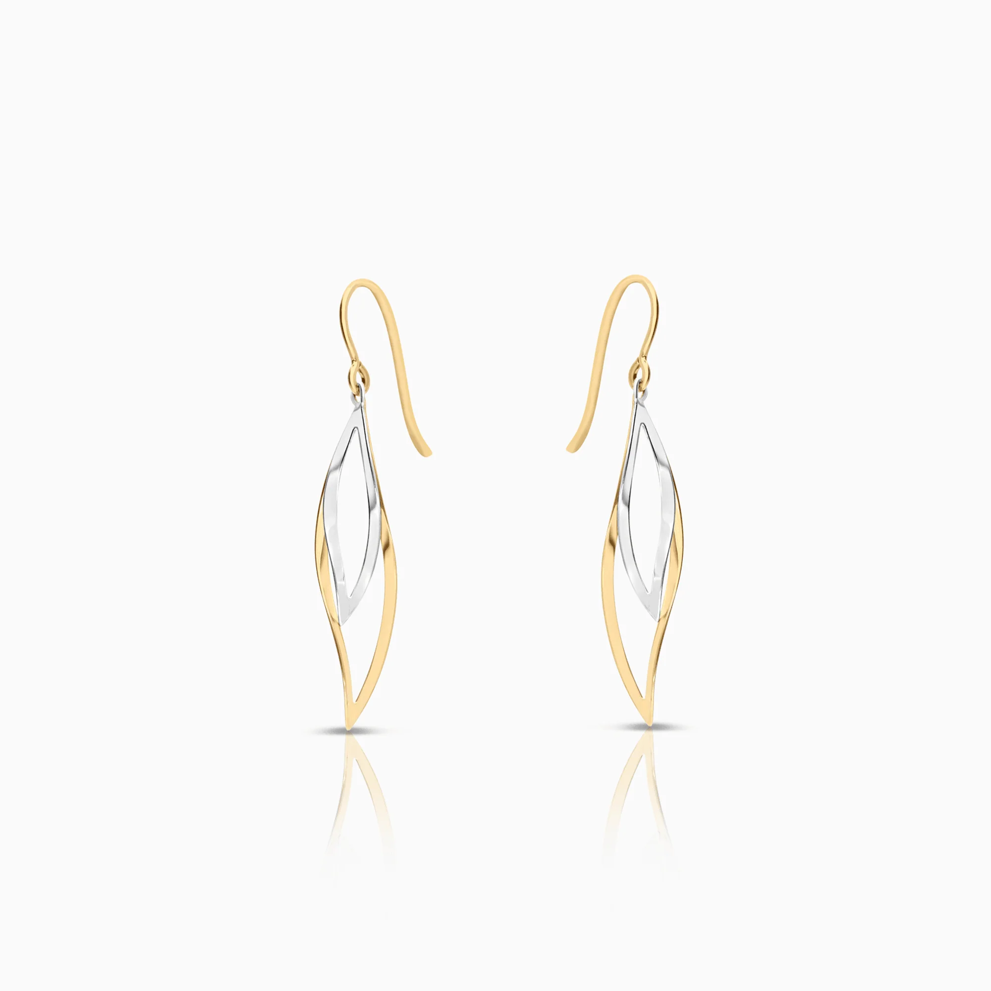Gold earrings 1.76g 18K gold/white gold