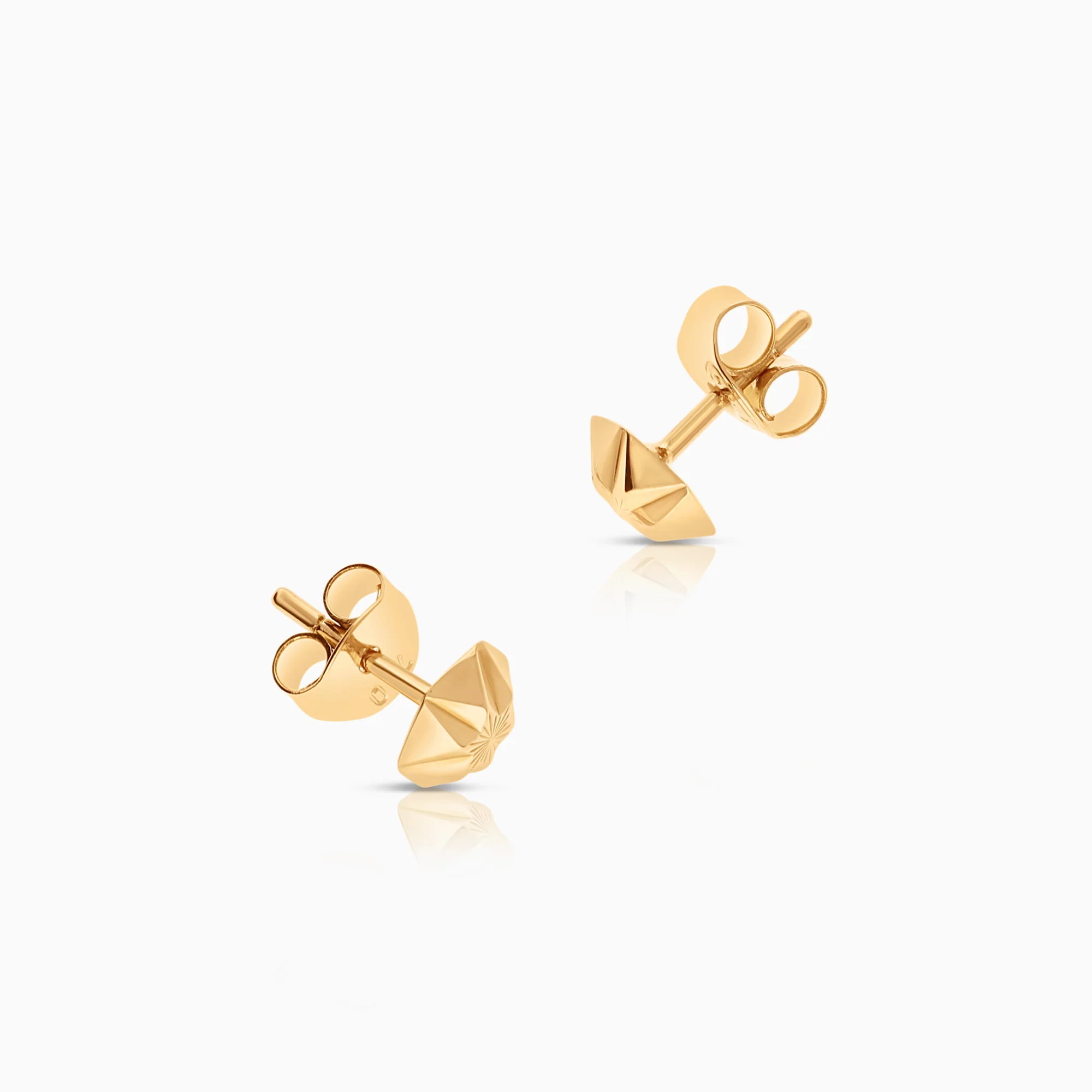 Gold earrings 0.70g 18K gold - Image 2