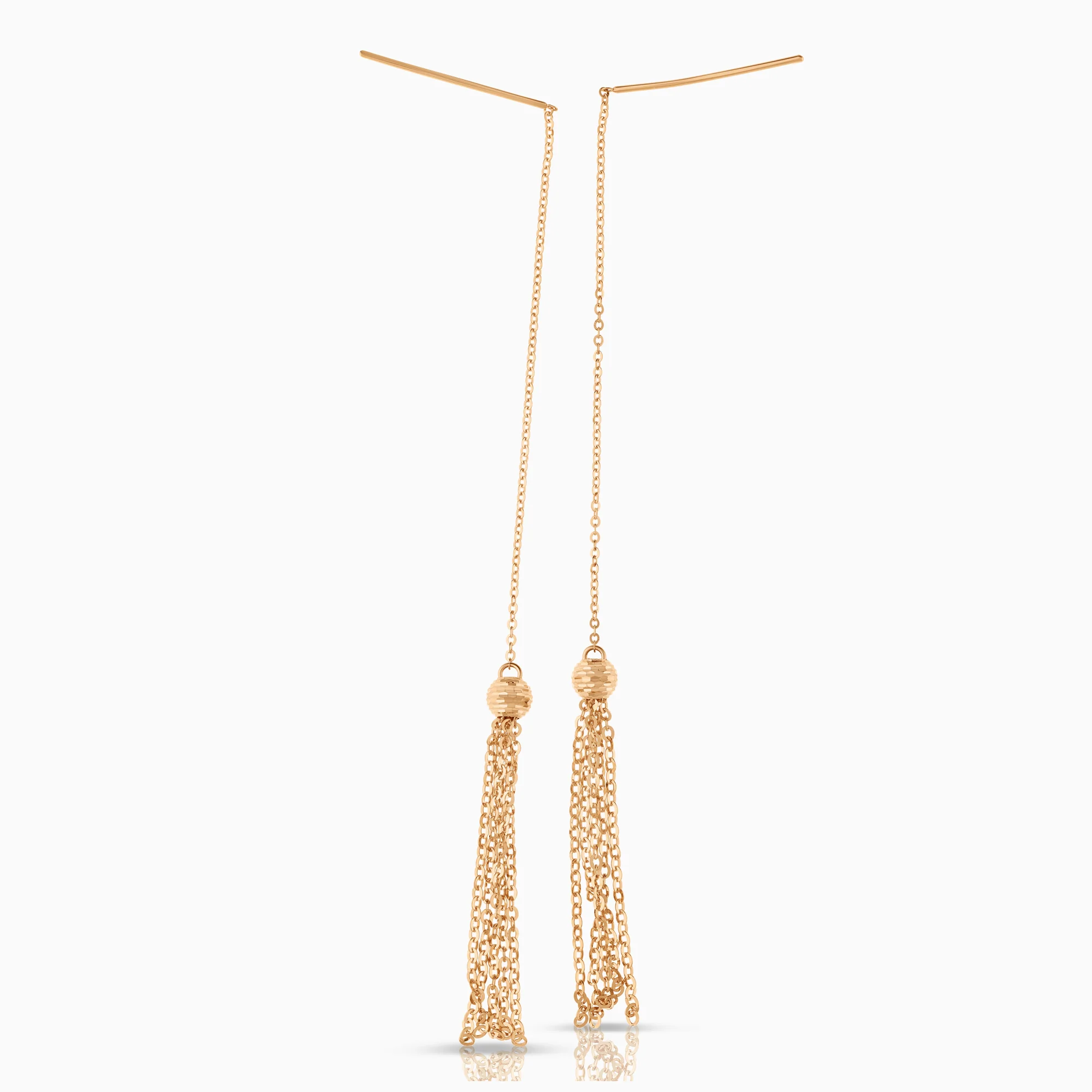 Gold earrings 2.12g 18K rose gold - Image 2