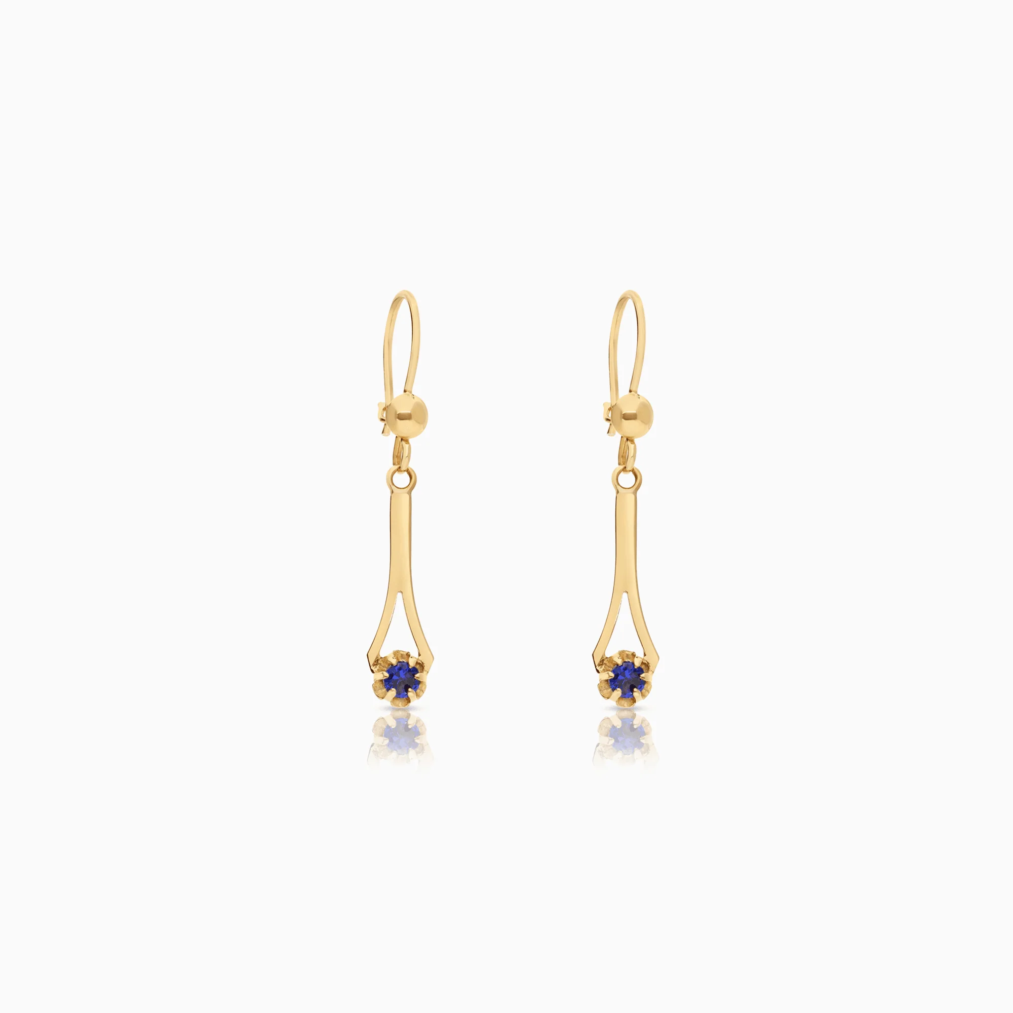 Gold earrings 2.27g 18K gold