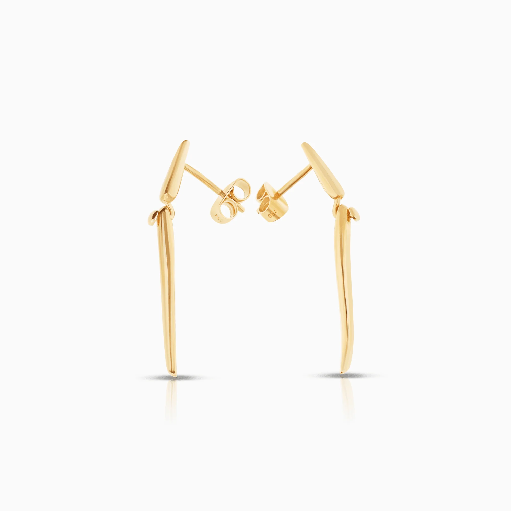 Gold Earrings 2.64g 18K Gold - Image 2