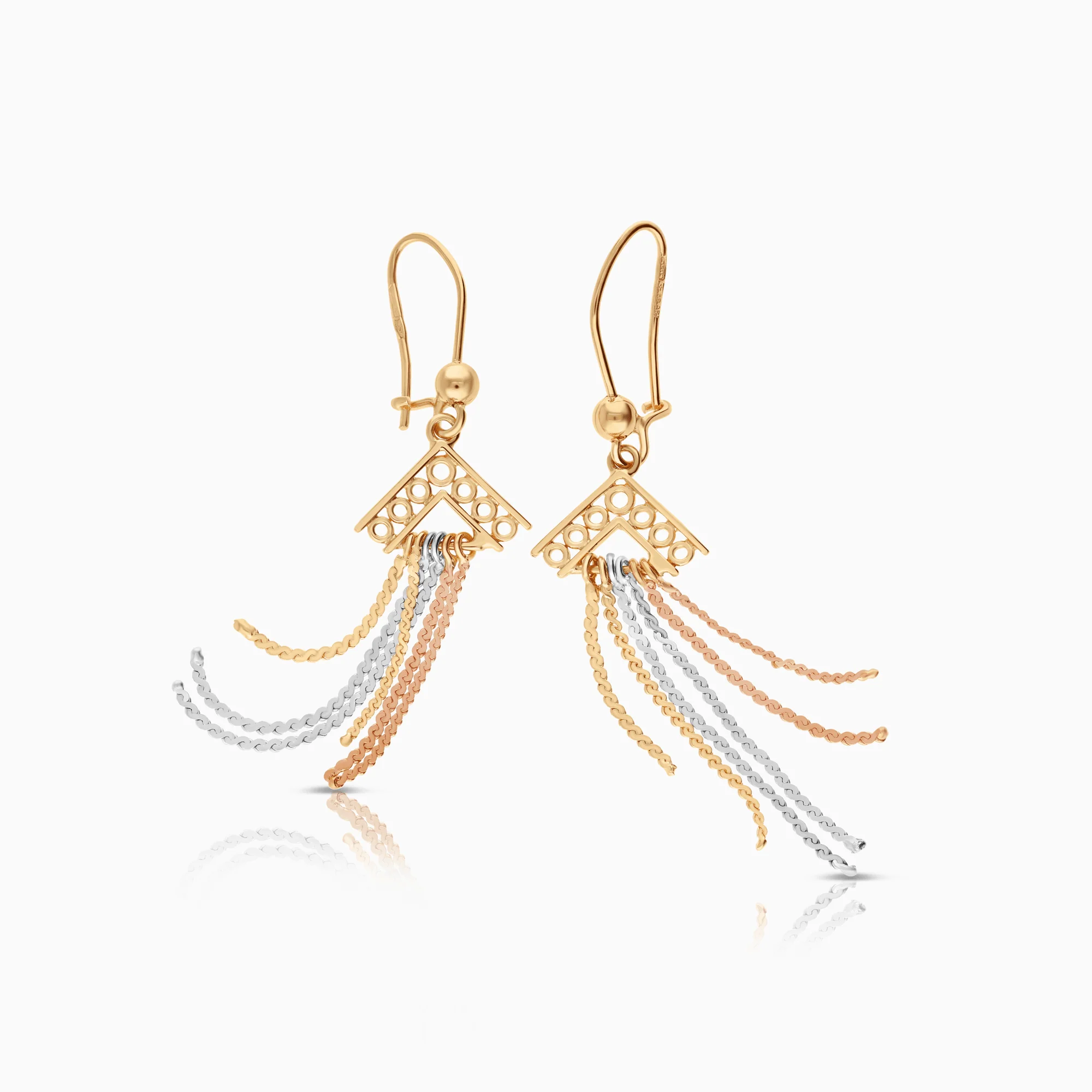 Gold earrings 3.50g 18K yellow/white gold - Image 2