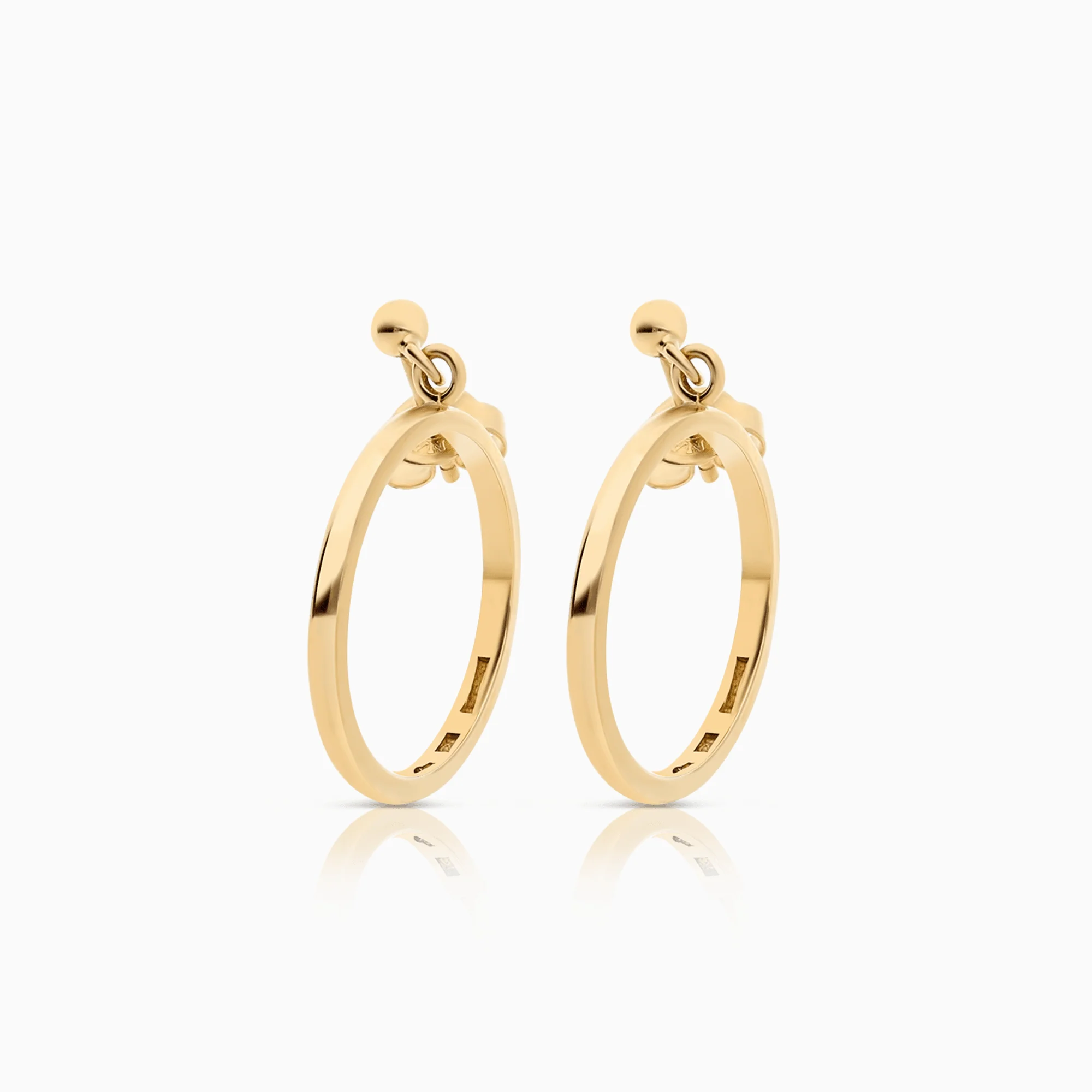 Gold earrings 5.15g 18K gold