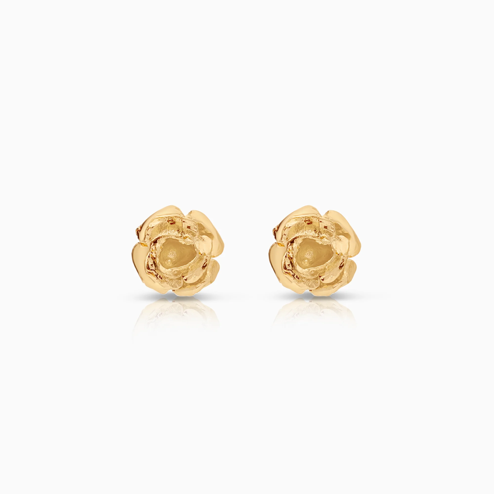 Gold earrings flower 1.02g 18K gold