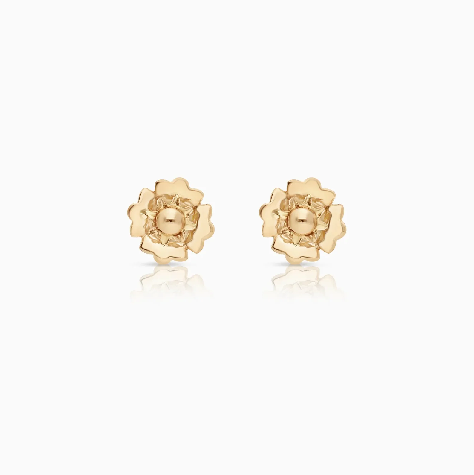 Gold earrings flowers 1.26g 18K gold