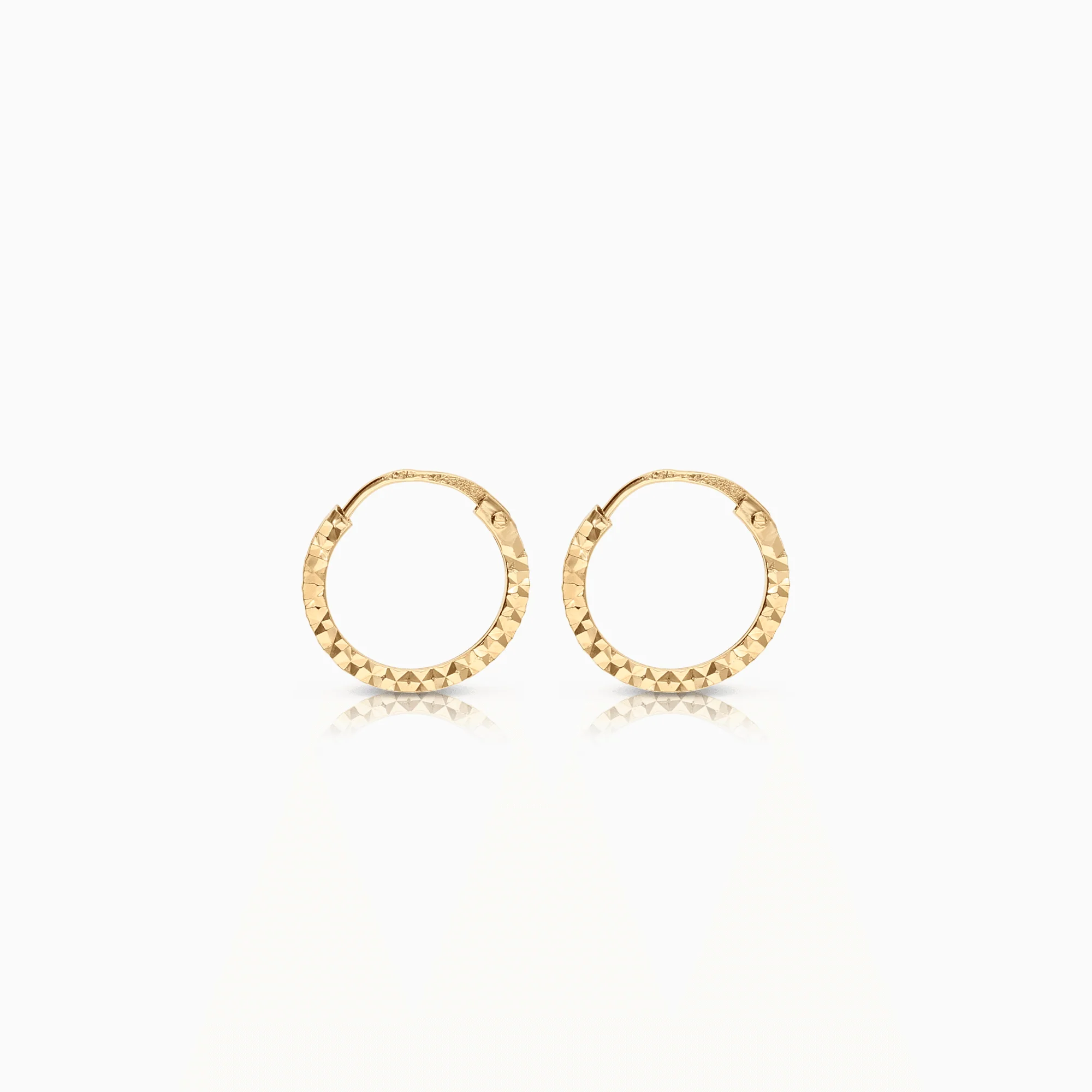 Gold hoop earrings 0.37g 18K gold - Image 2