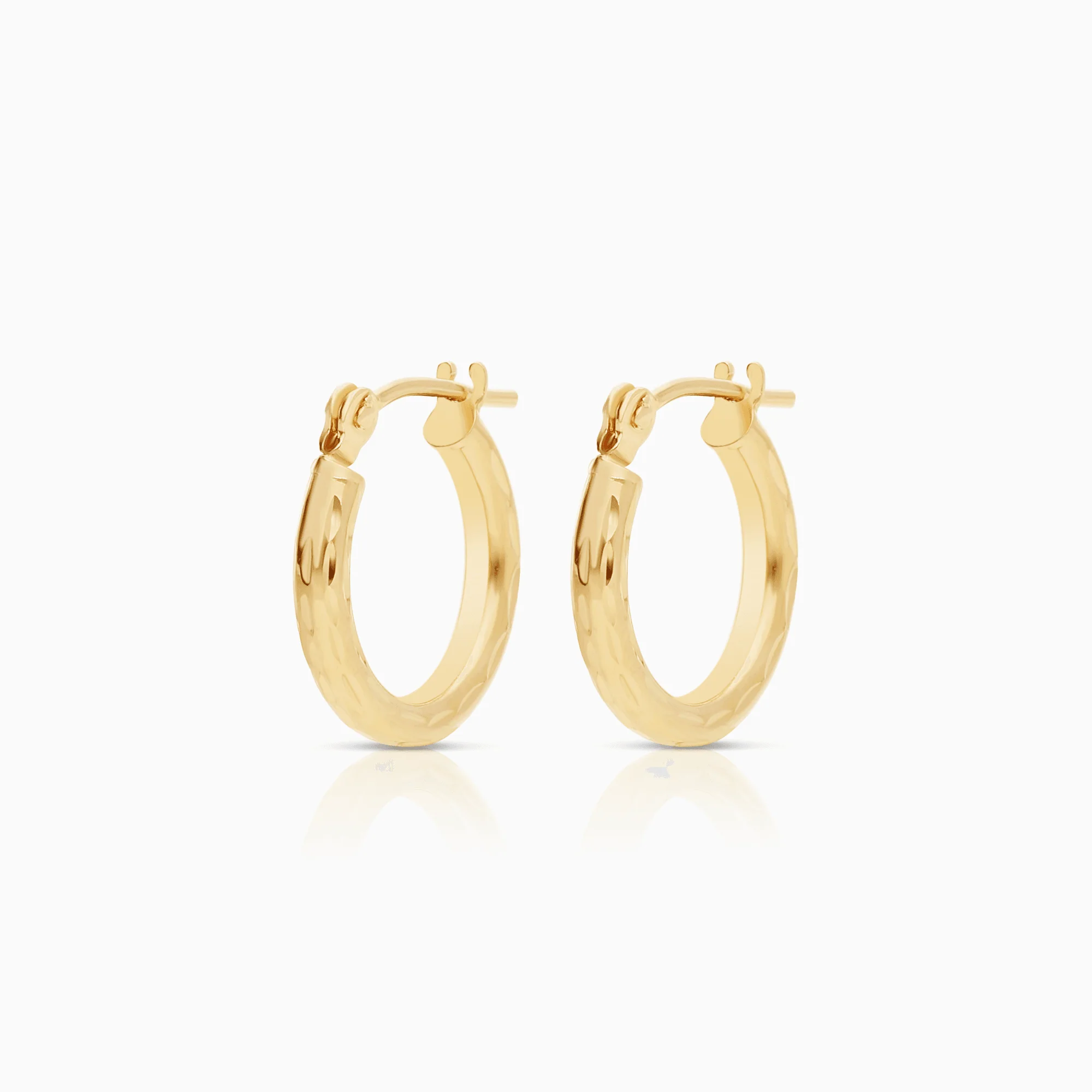 Gold hoop earrings 0.80g 18K gold