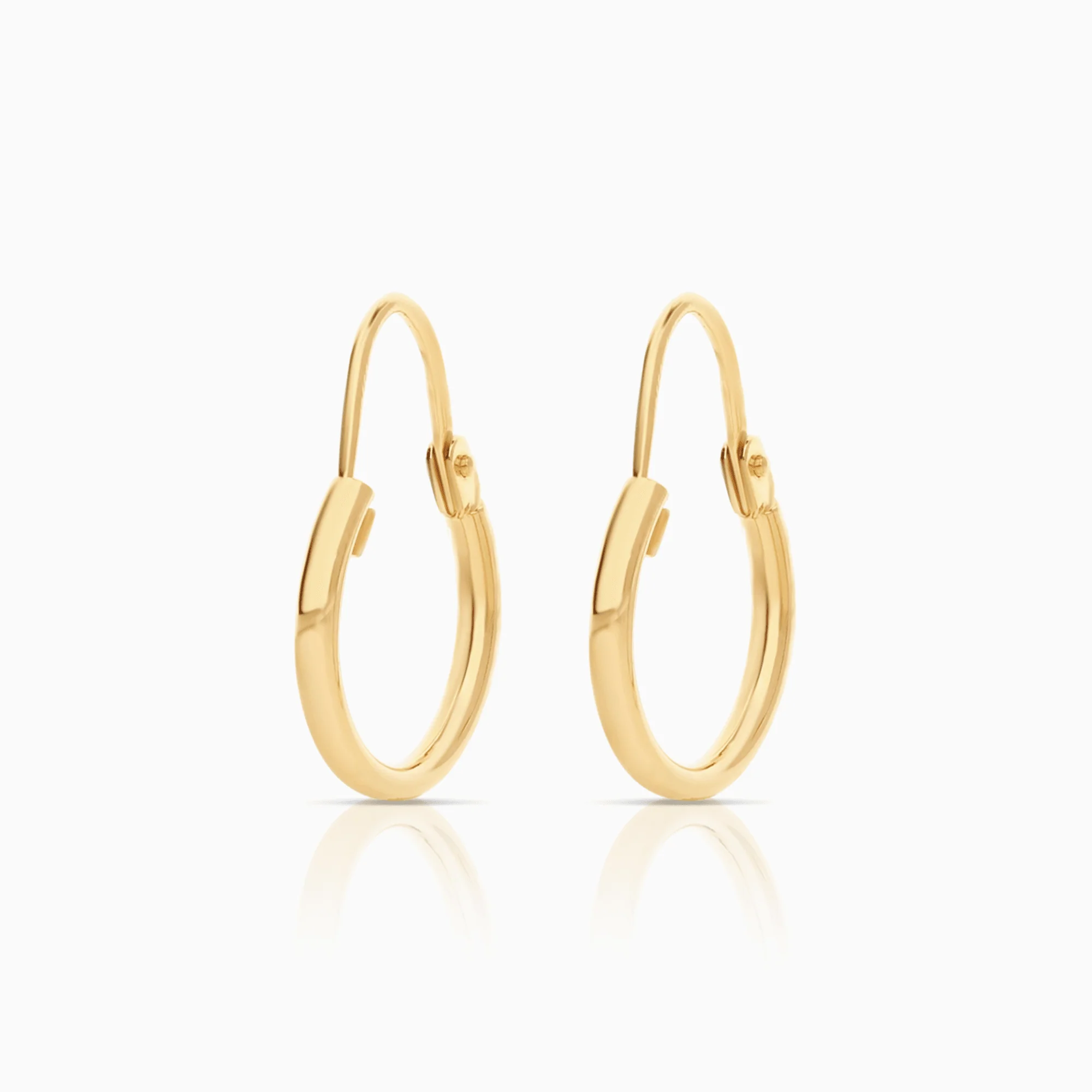 Gold hoop earrings 0.80g 18K gold