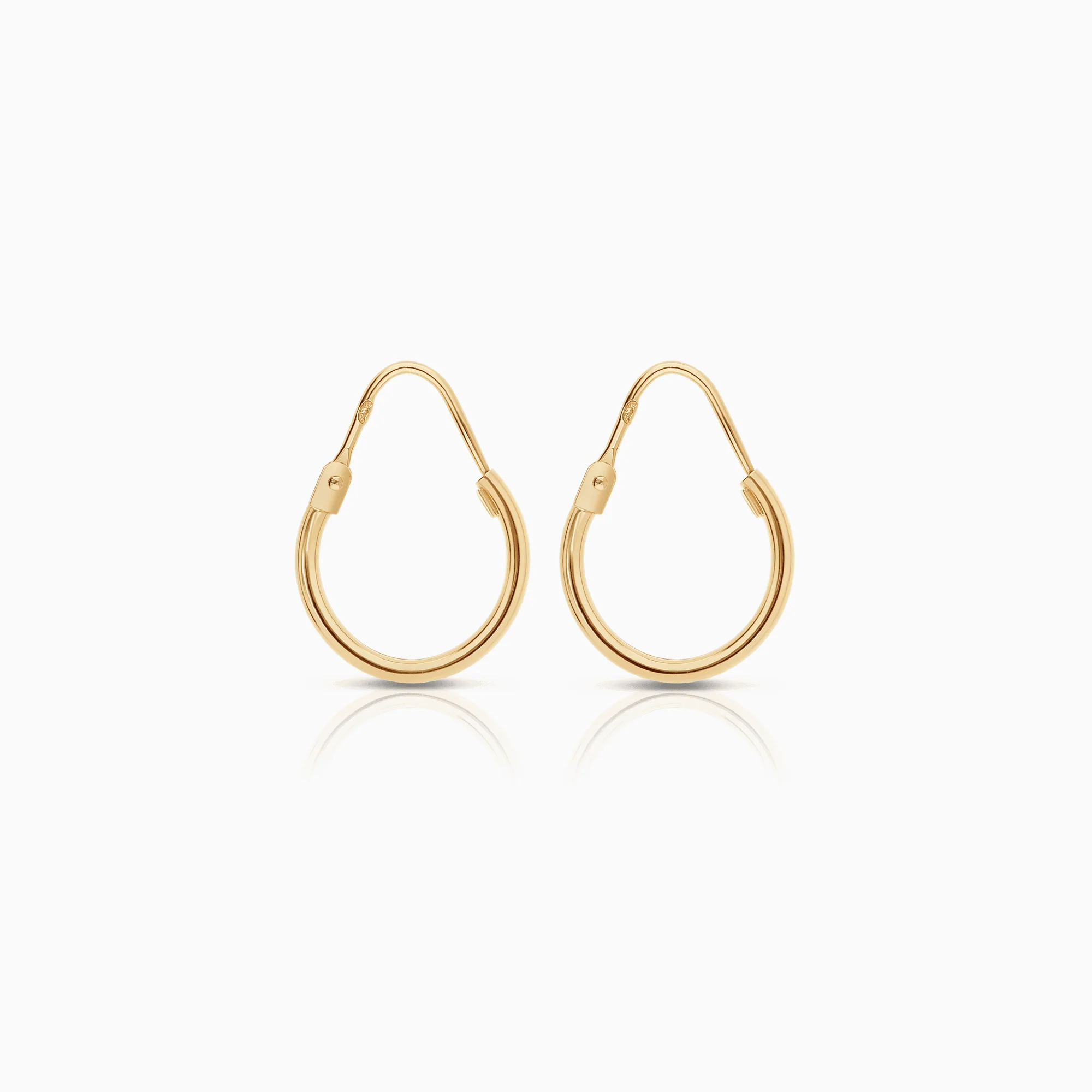 Gold hoop earrings 0.80g 18K gold - Image 2