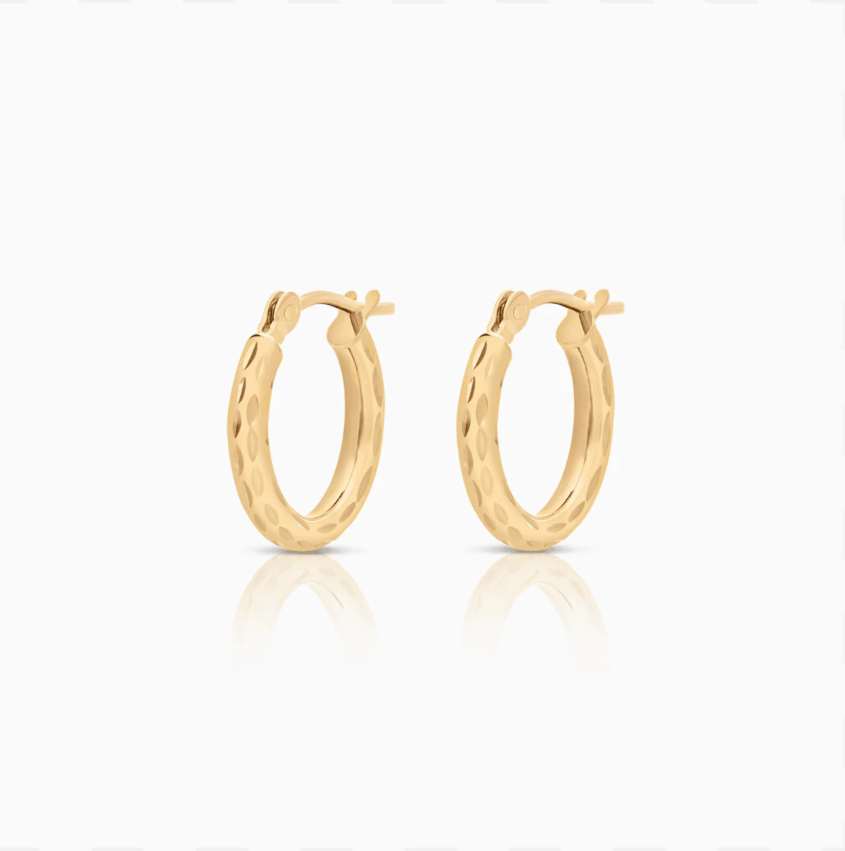 Gold hoop earrings 0.80g 18K gold