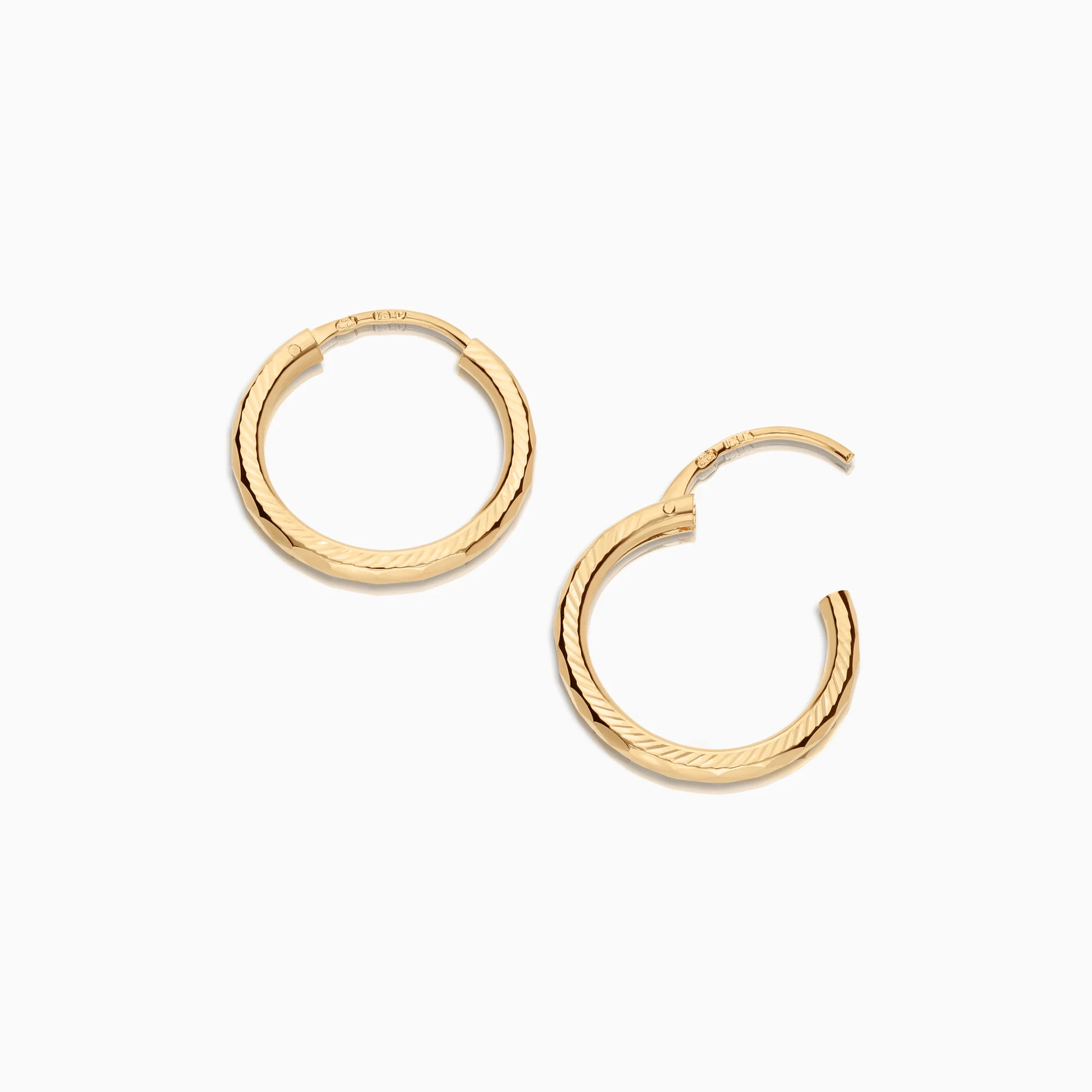 Gold Earrings Hoops 0.82g 18K Gold - Image 2
