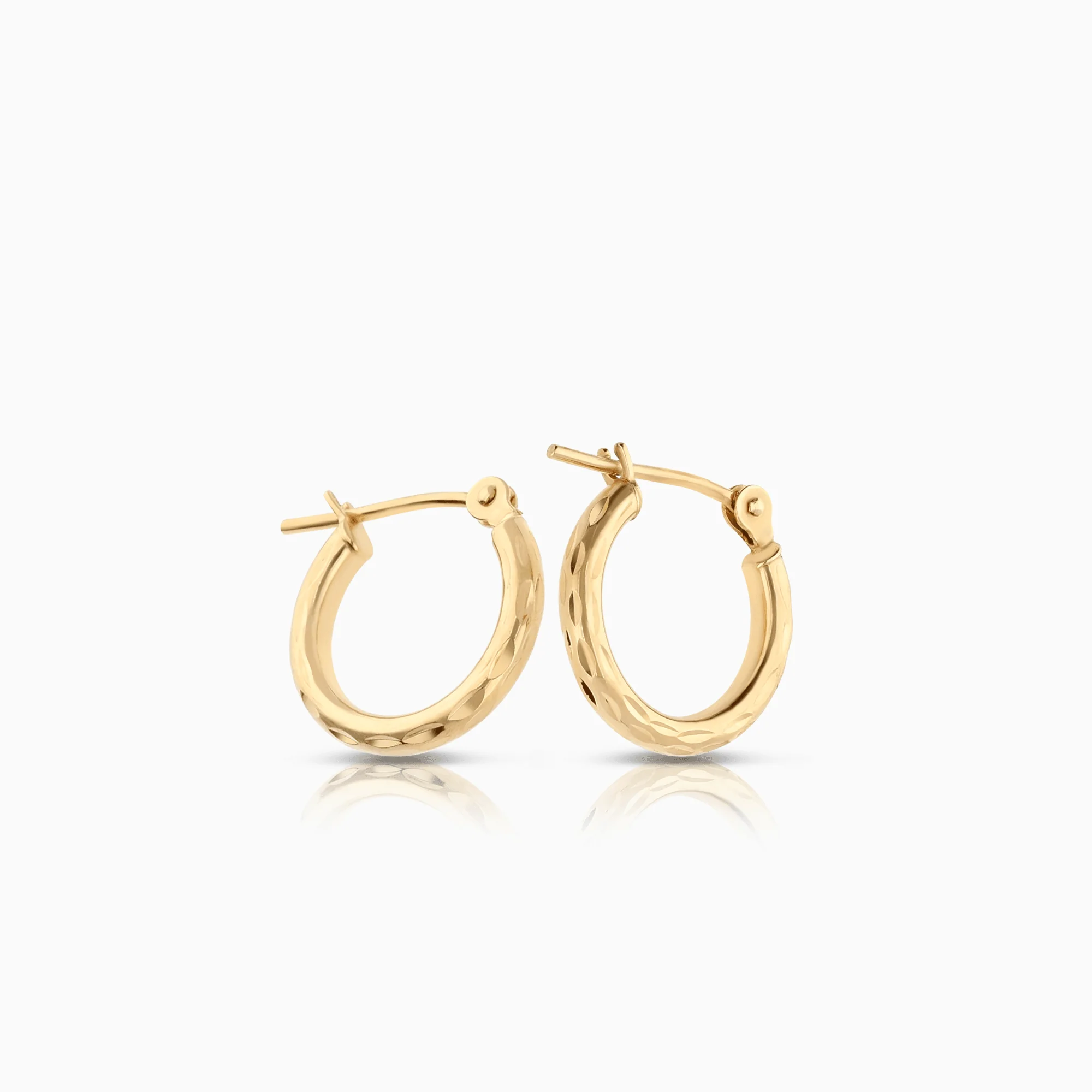 Gold Earrings Hoops 0.82g 18K Gold - Image 2