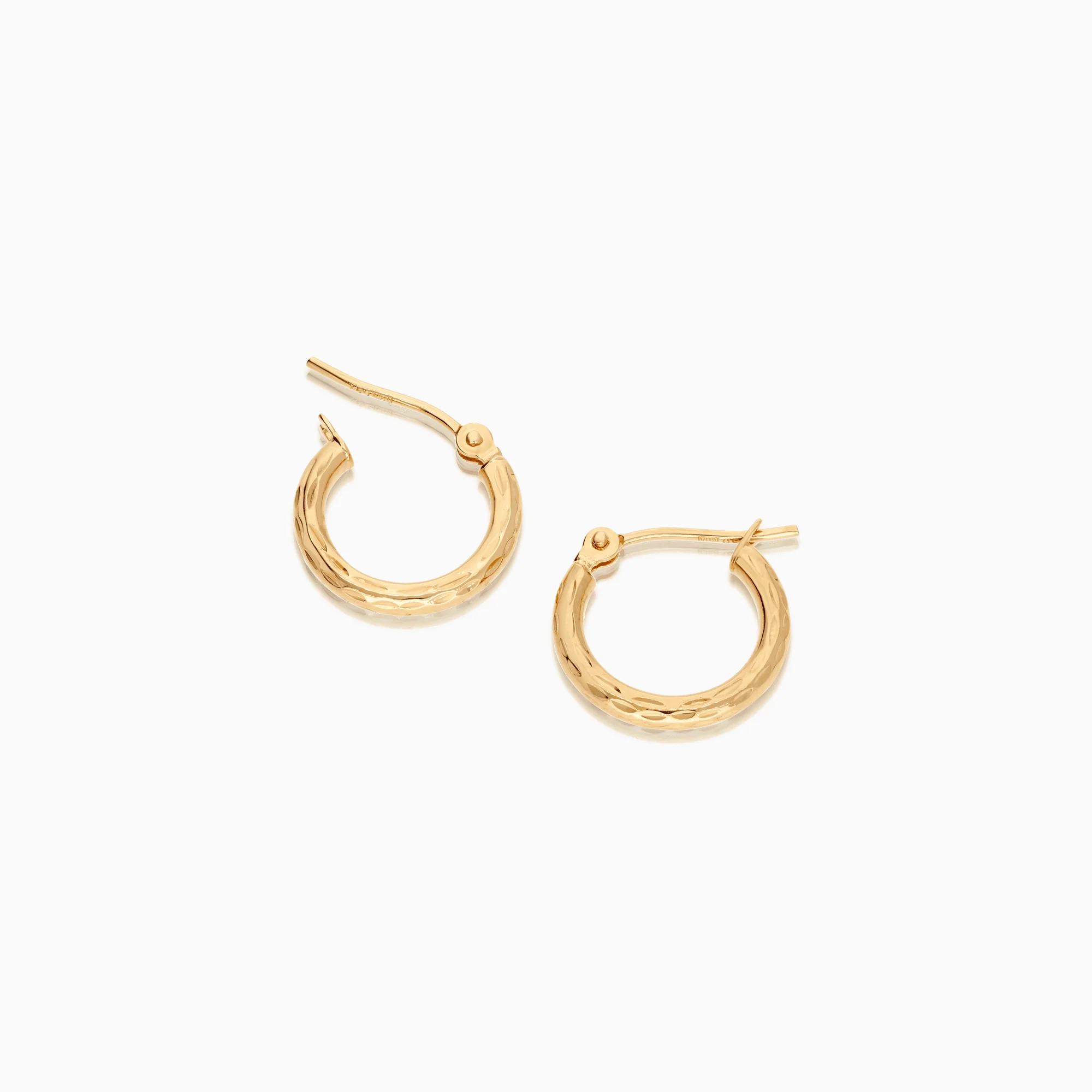 Gold hoop earrings 0.85g 18K gold - Image 2