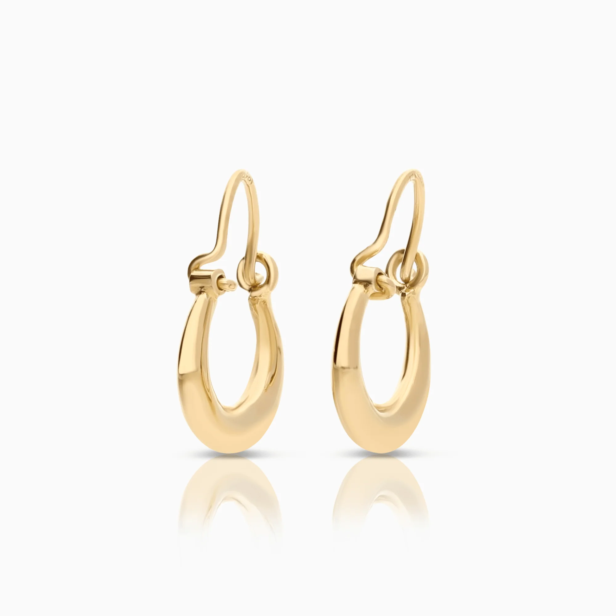 Gold hoop earrings 0.86g 18K gold