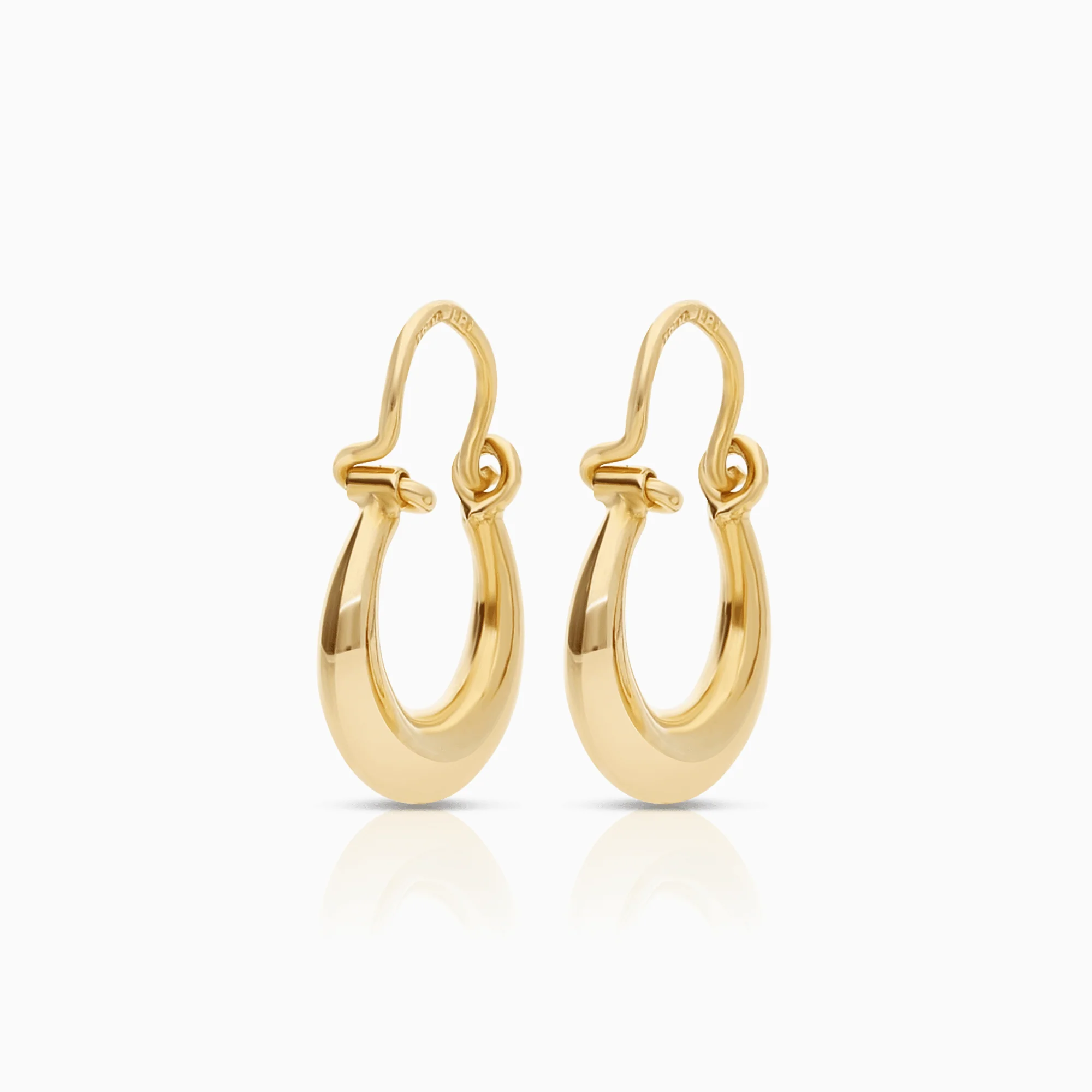 Gold hoop earrings 0.86g 18K gold