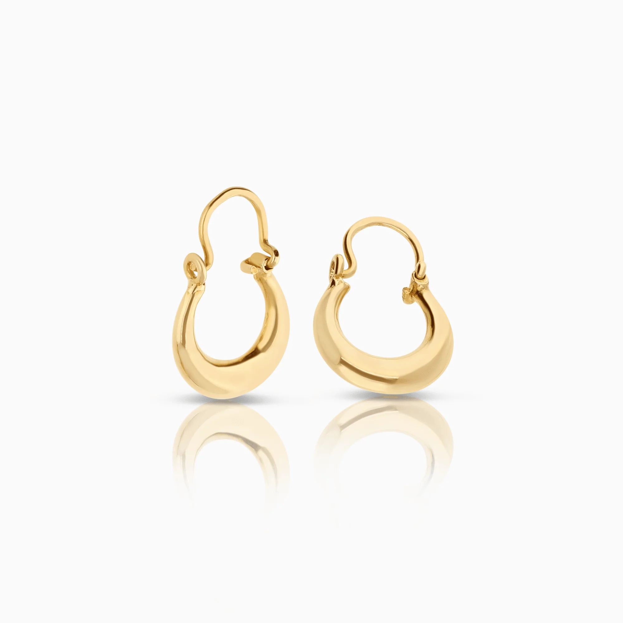 Gold hoop earrings 0.86g 18K gold - Image 2