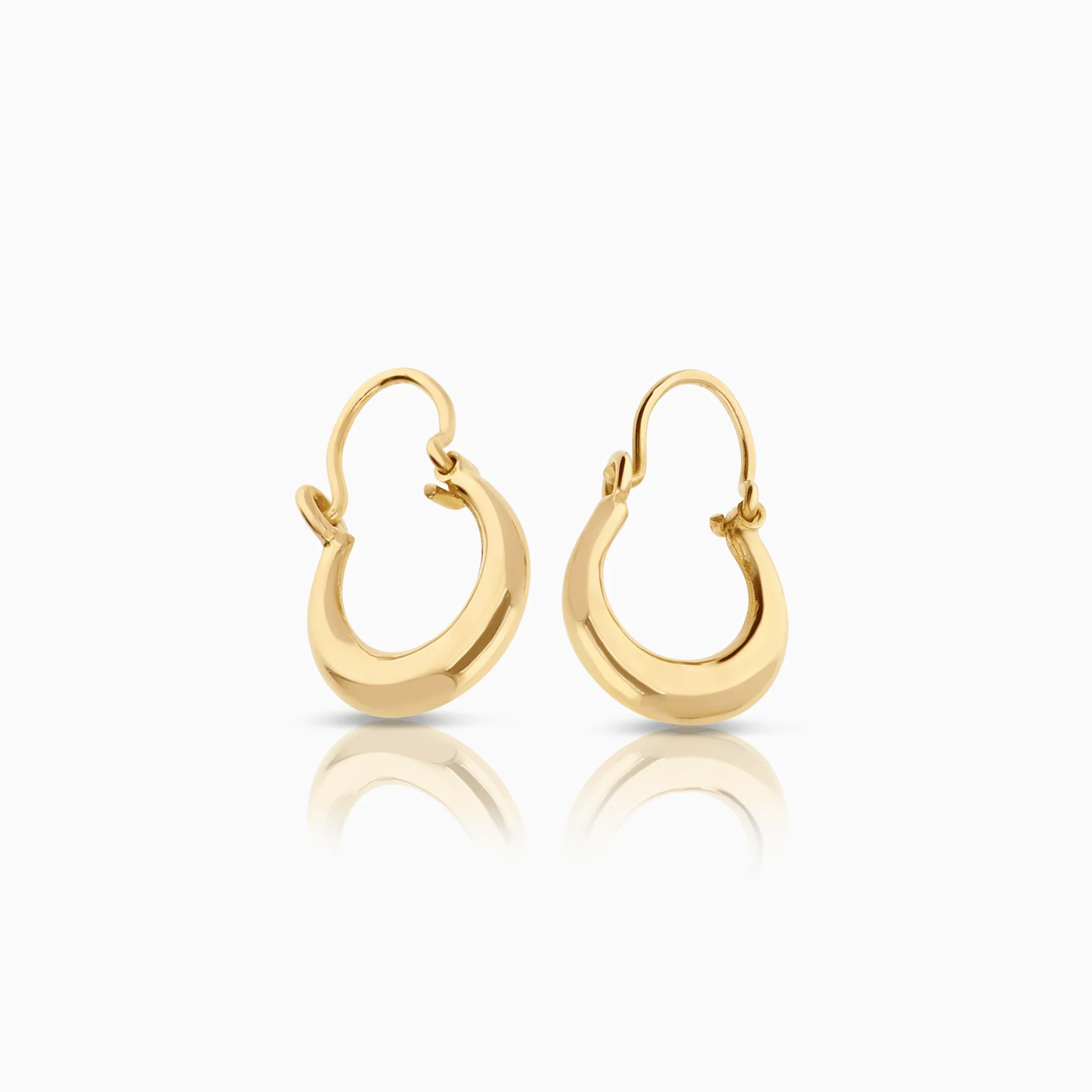 Gold hoop earrings 0.86g 18K gold - Image 2