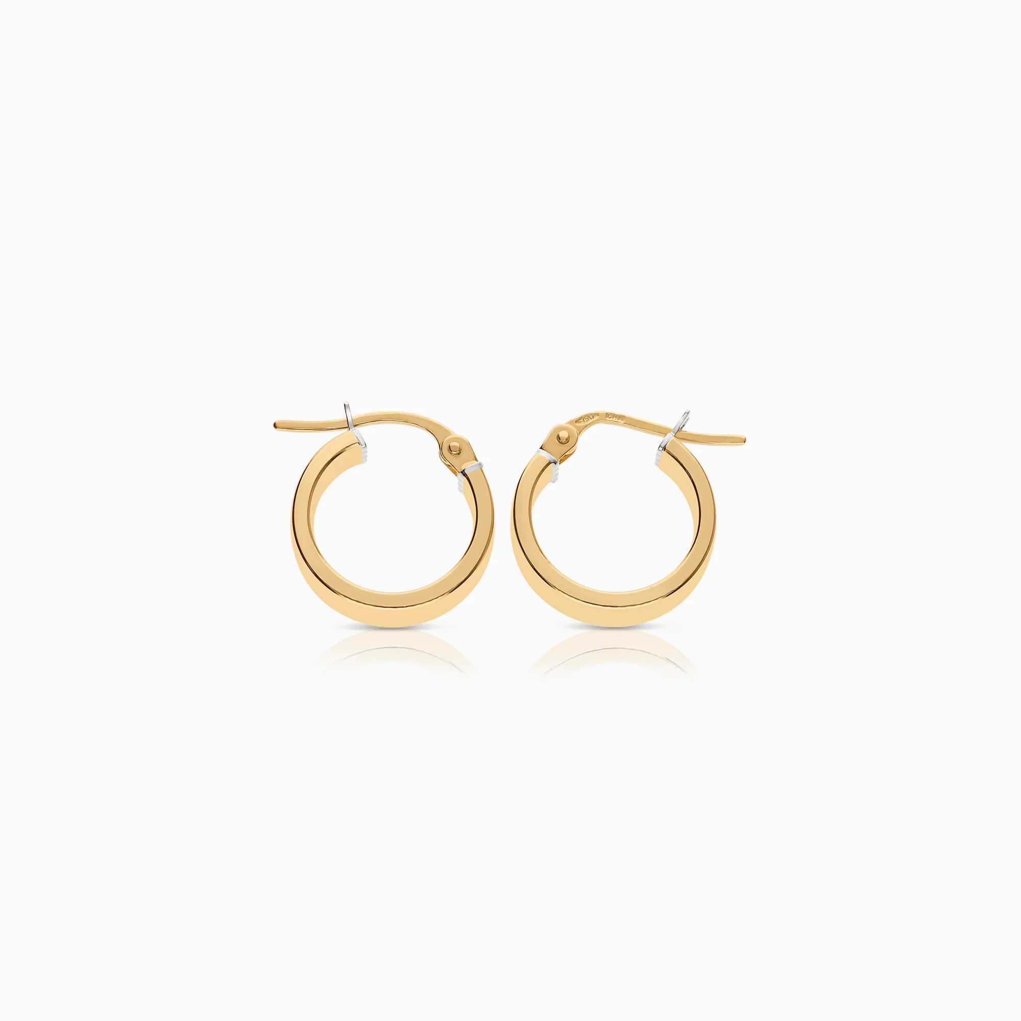 Gold hoop earrings 1.81g 18K gold - Image 2