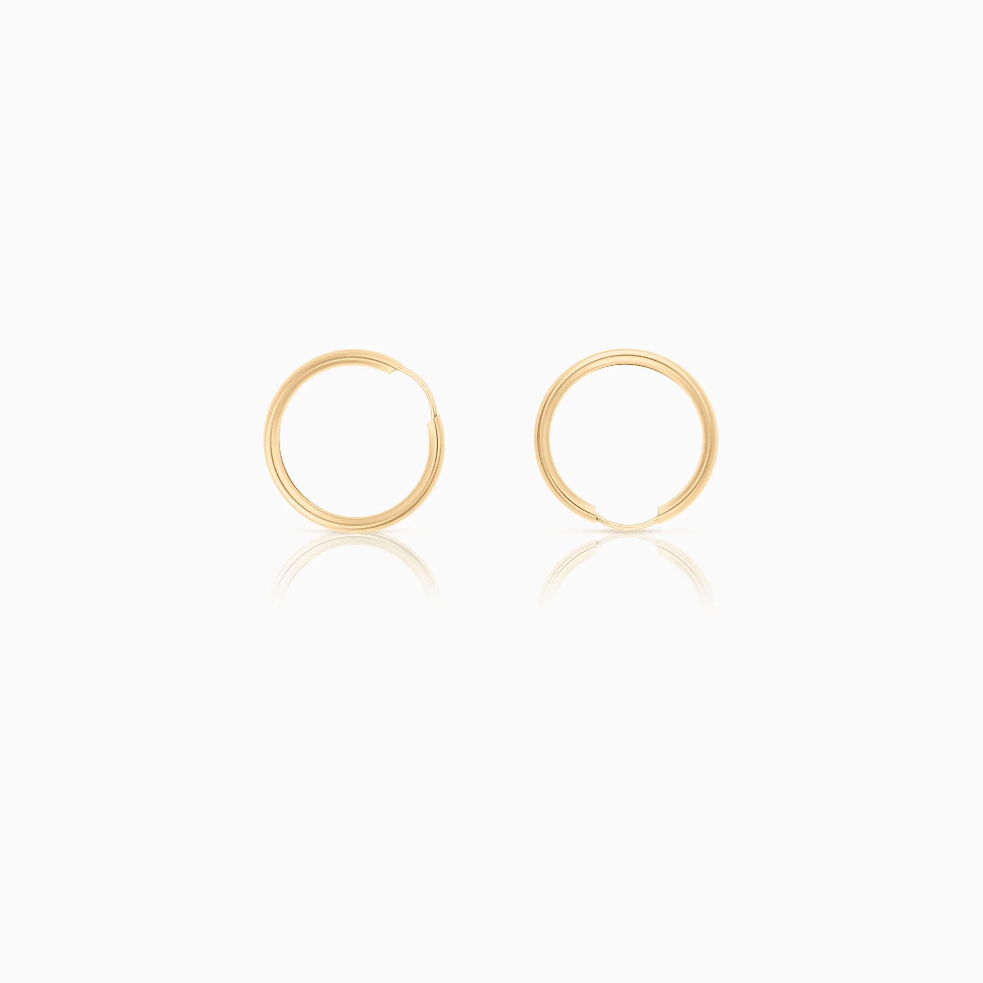 Gold Hoop Earrings 1.00g 18K Gold - Image 2