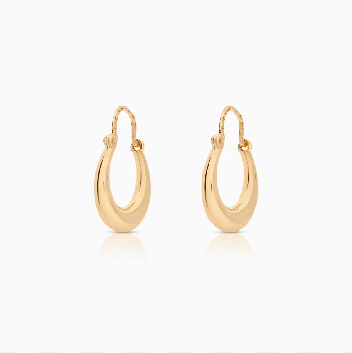 Gold hoop earrings 1.02g 18K gold