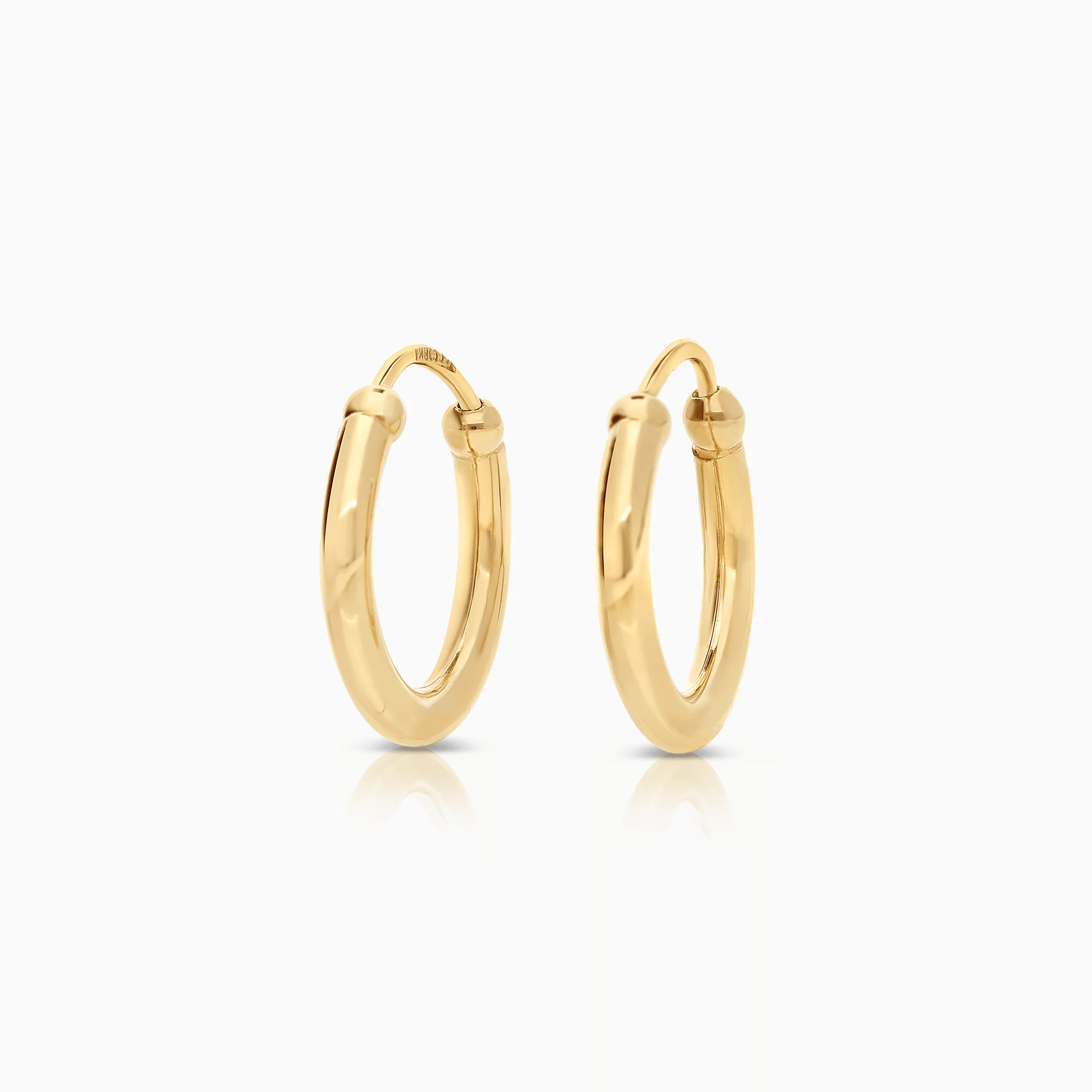 Gold hoop earrings 1.06g 18K gold