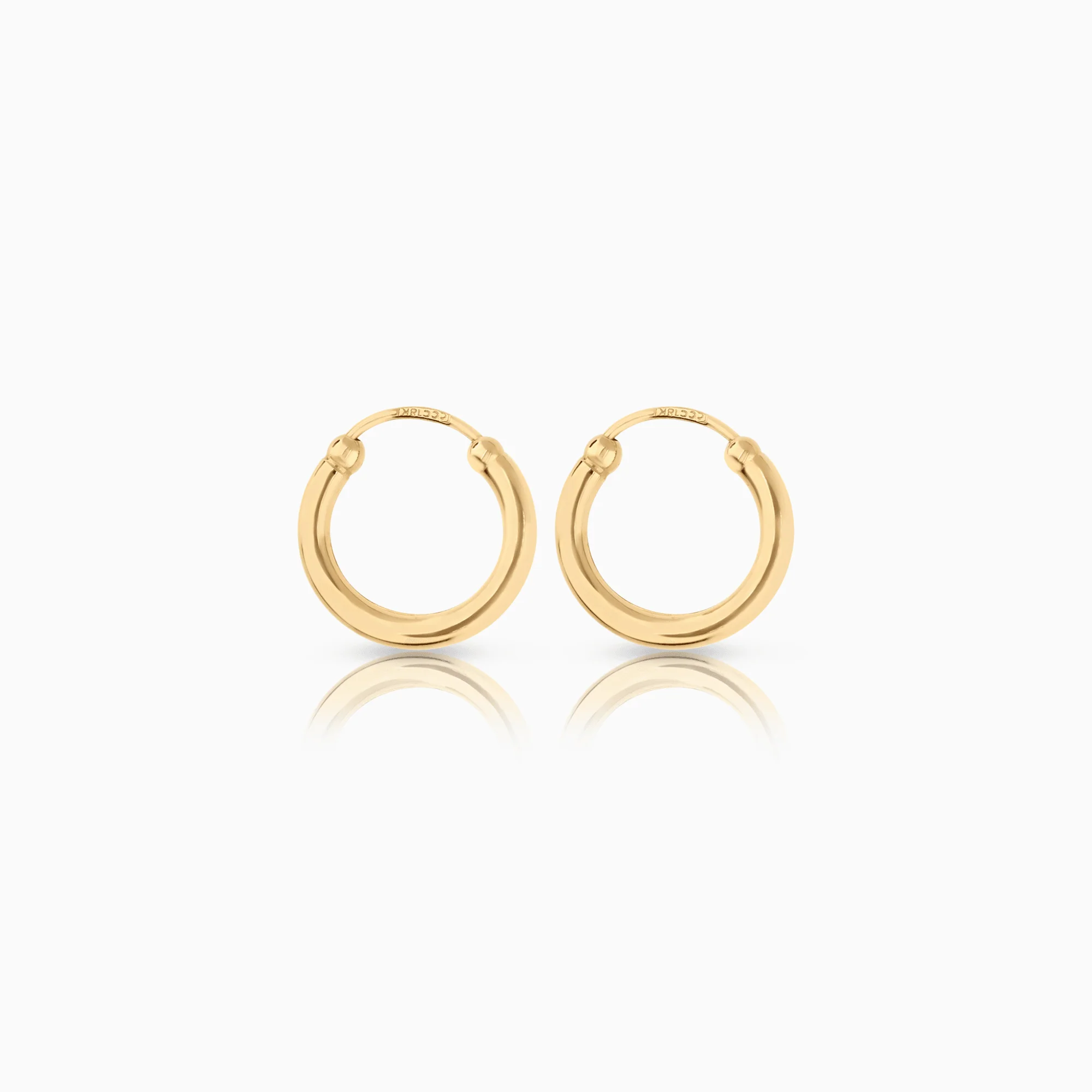 Gold hoop earrings 1.06g 18K gold - Image 2