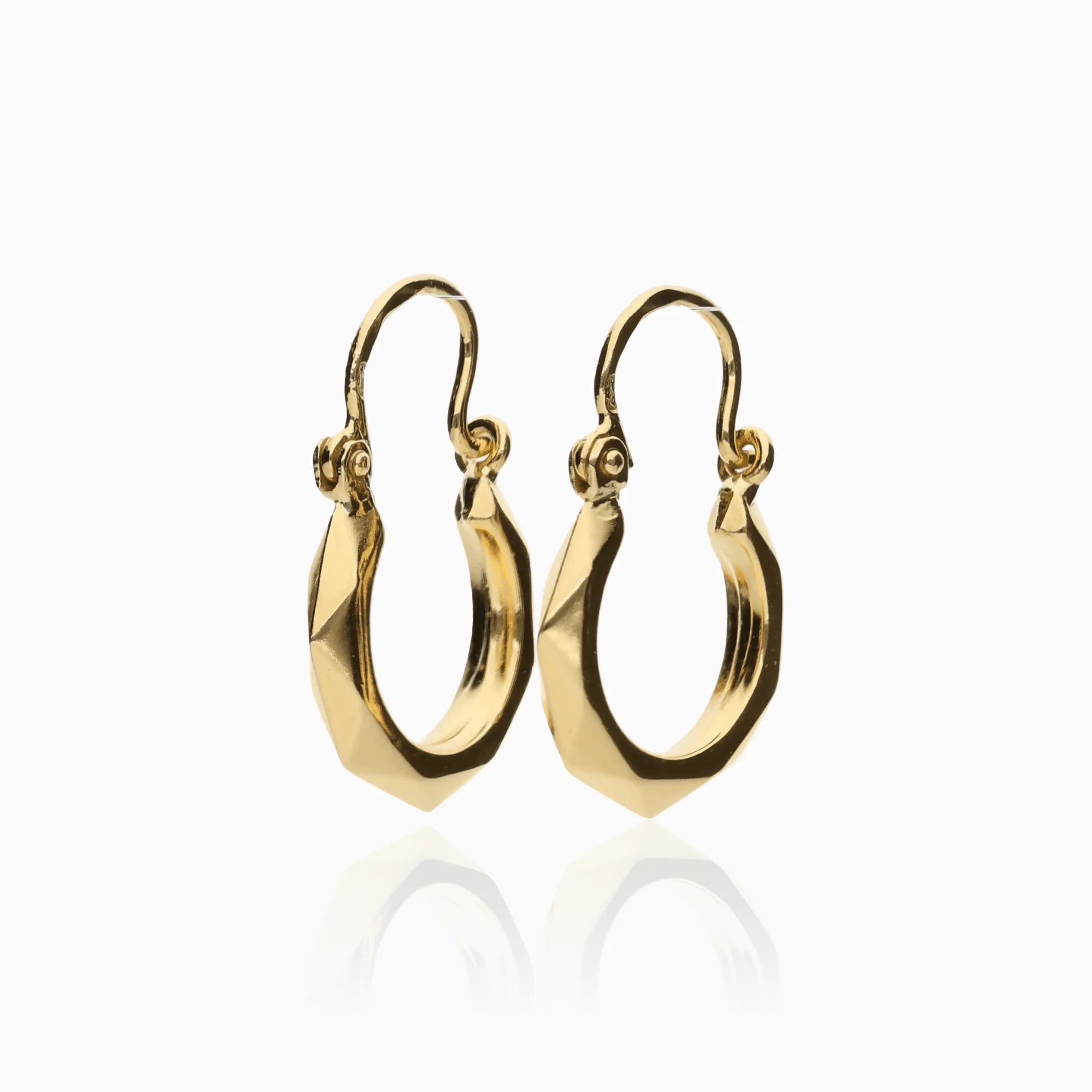 Gold hoop earrings 1.10g 18K gold