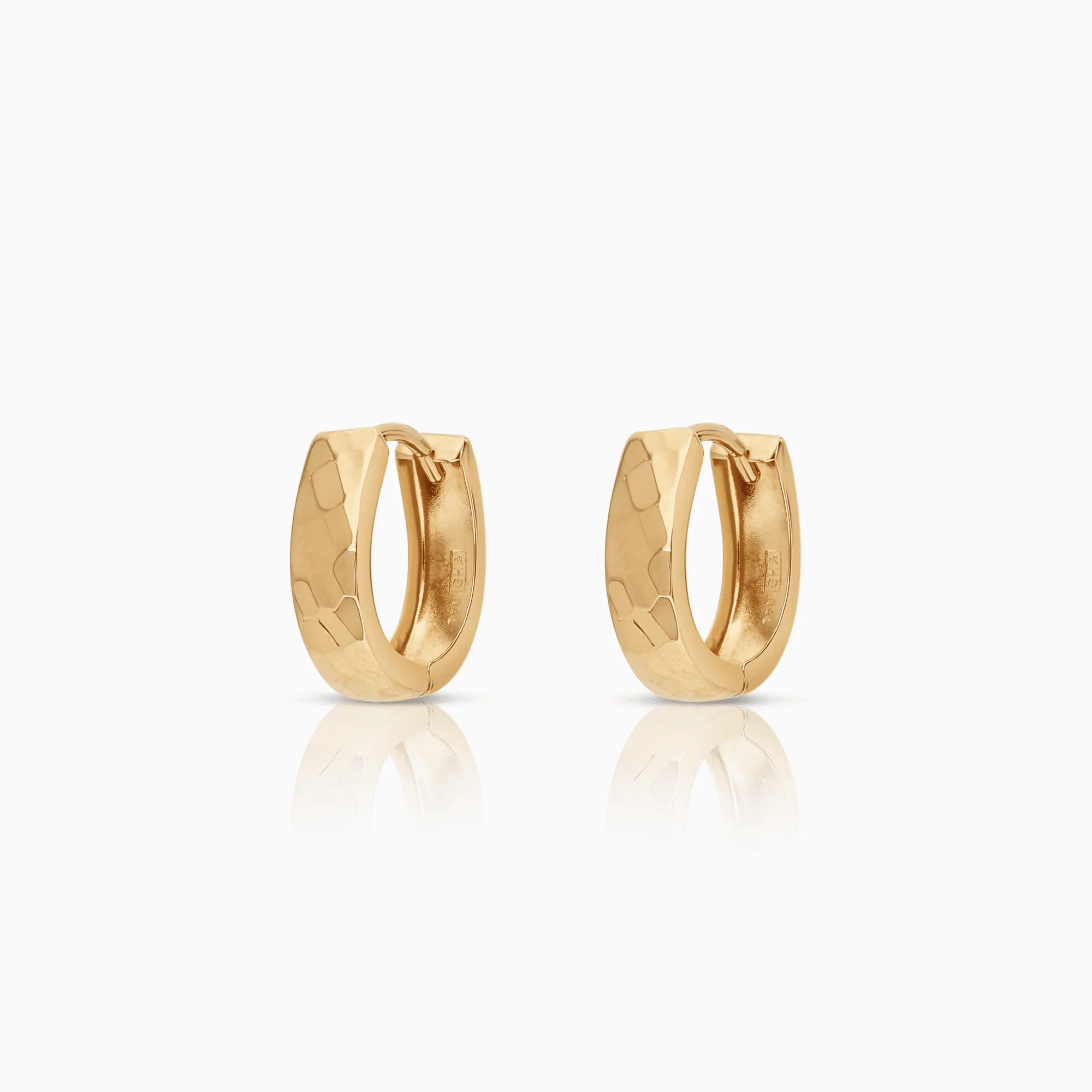 Gold hoop earrings 1.11g 18K gold