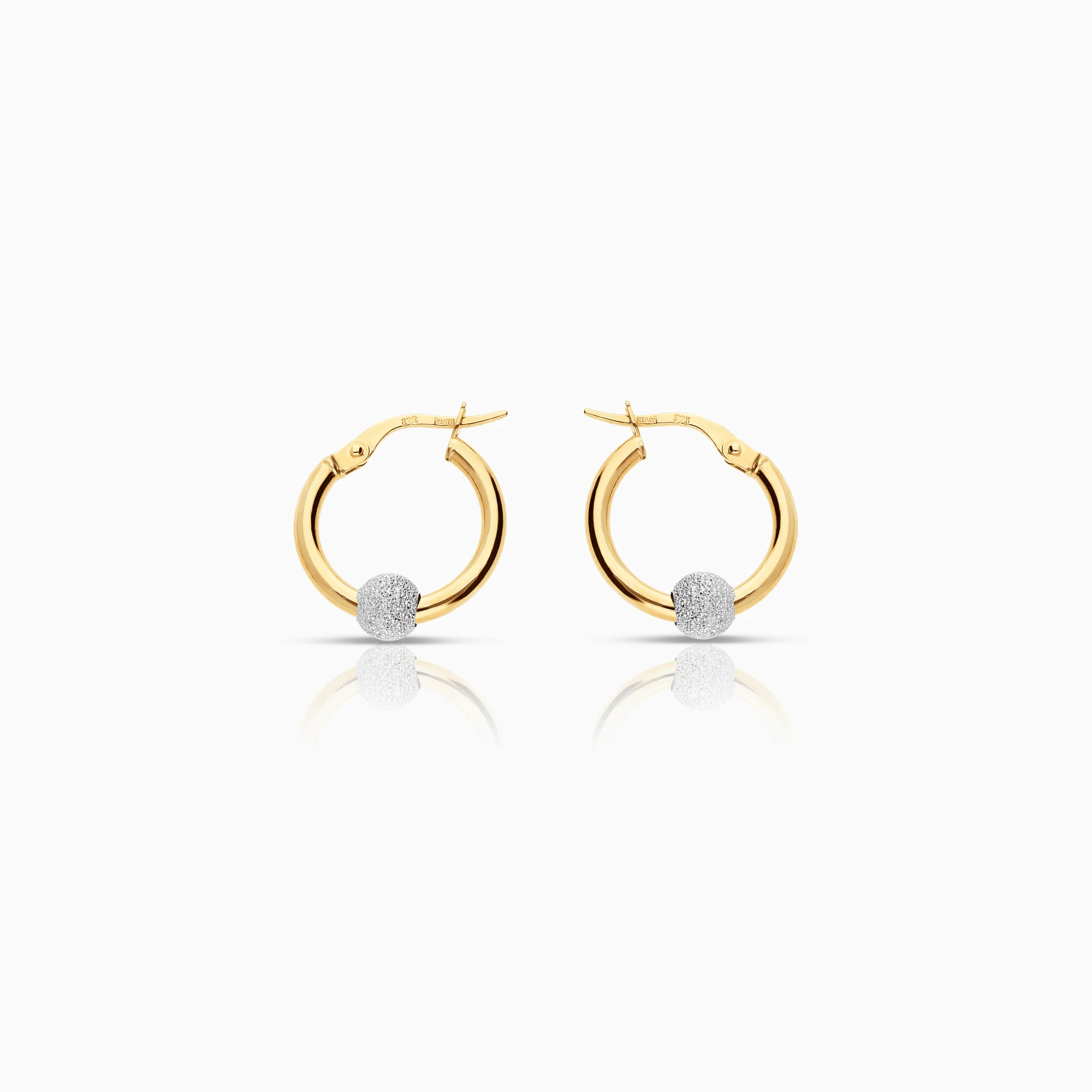 Gold hoop earrings 1.15g 18K gold - Image 2