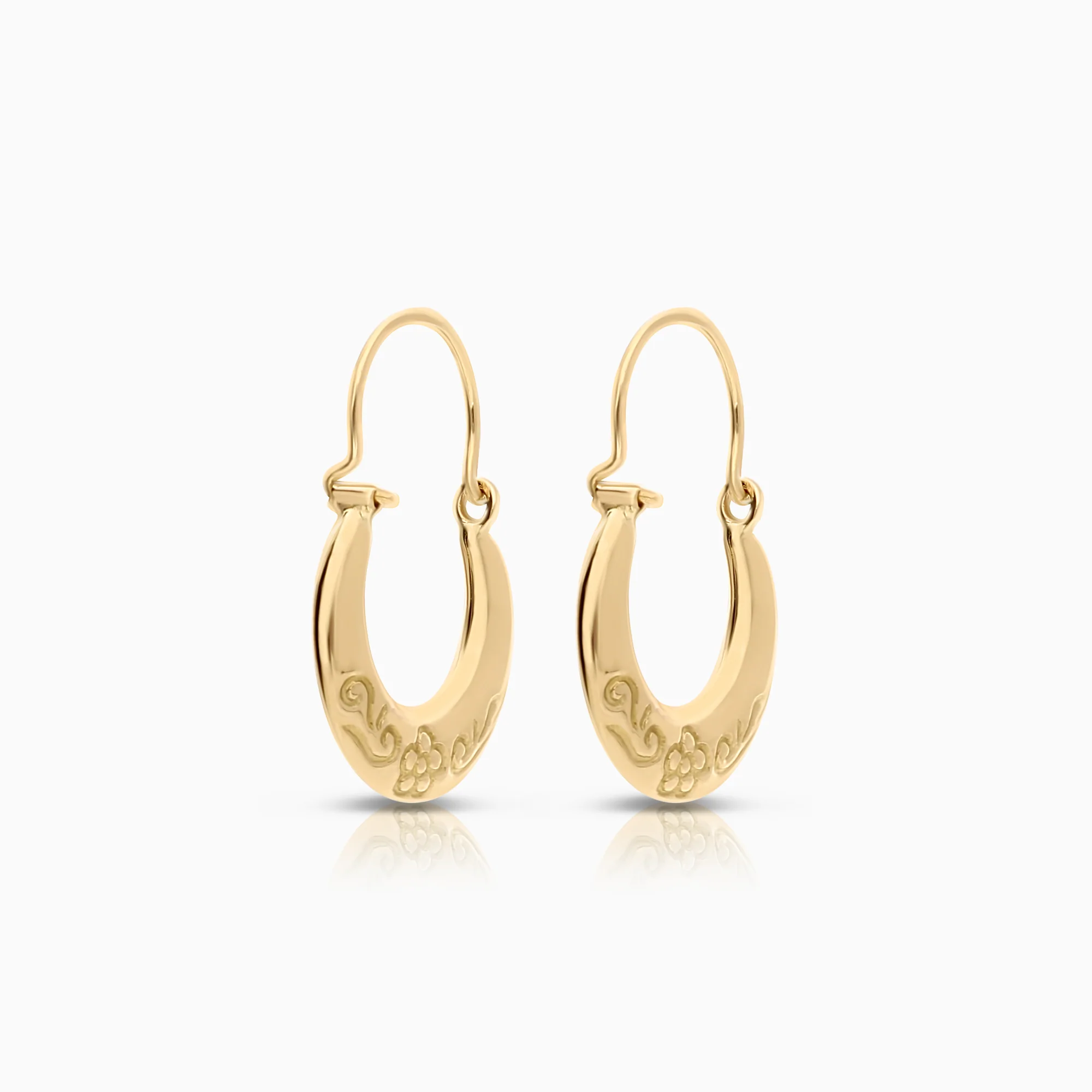 Gold hoop earrings 1.20g 18K gold