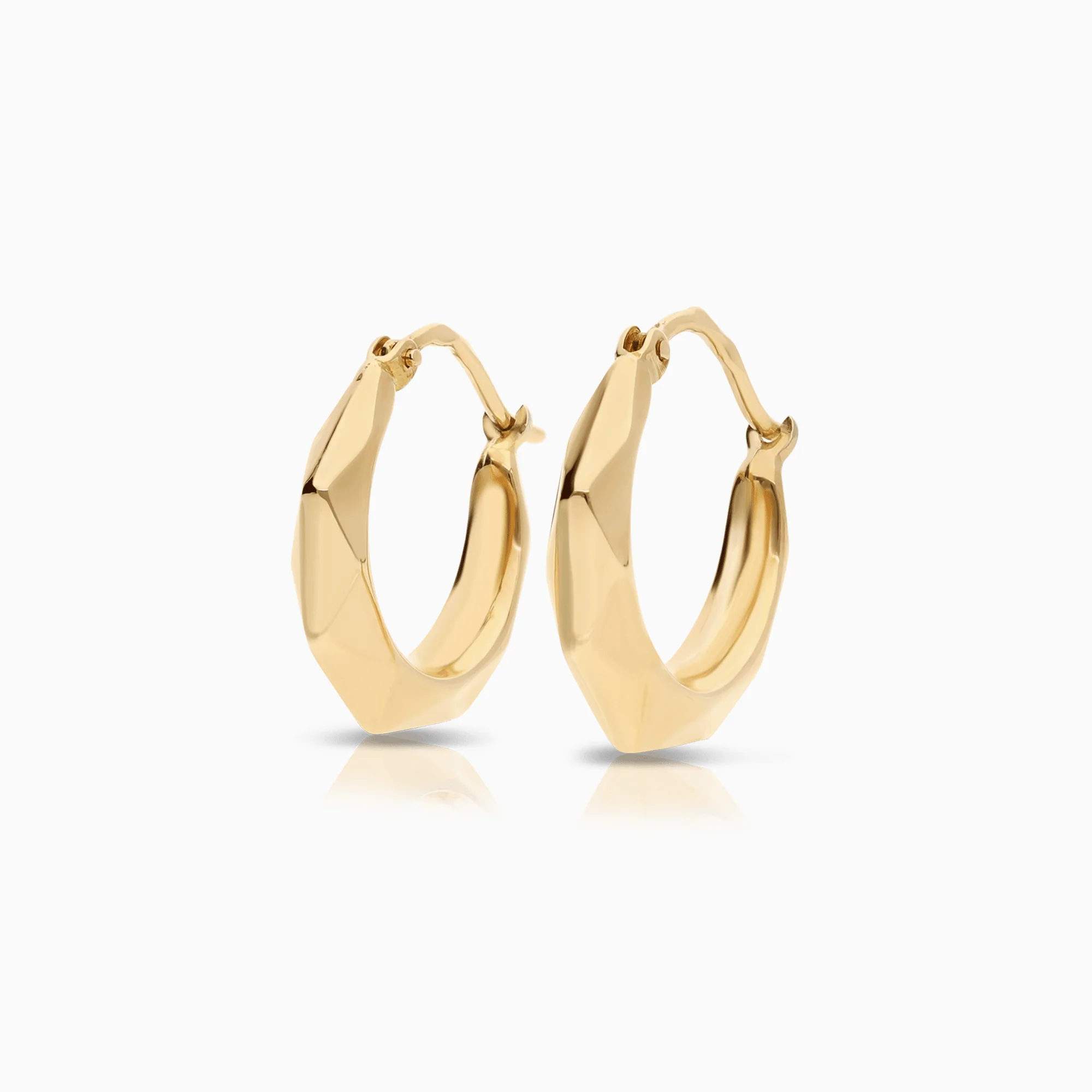 Gold hoop earrings 1.22g 18K gold