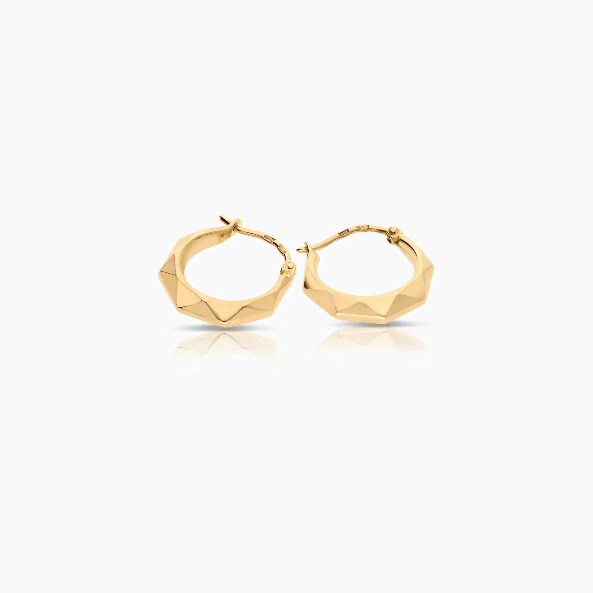 Gold hoop earrings 1.22g 18K gold - Image 2