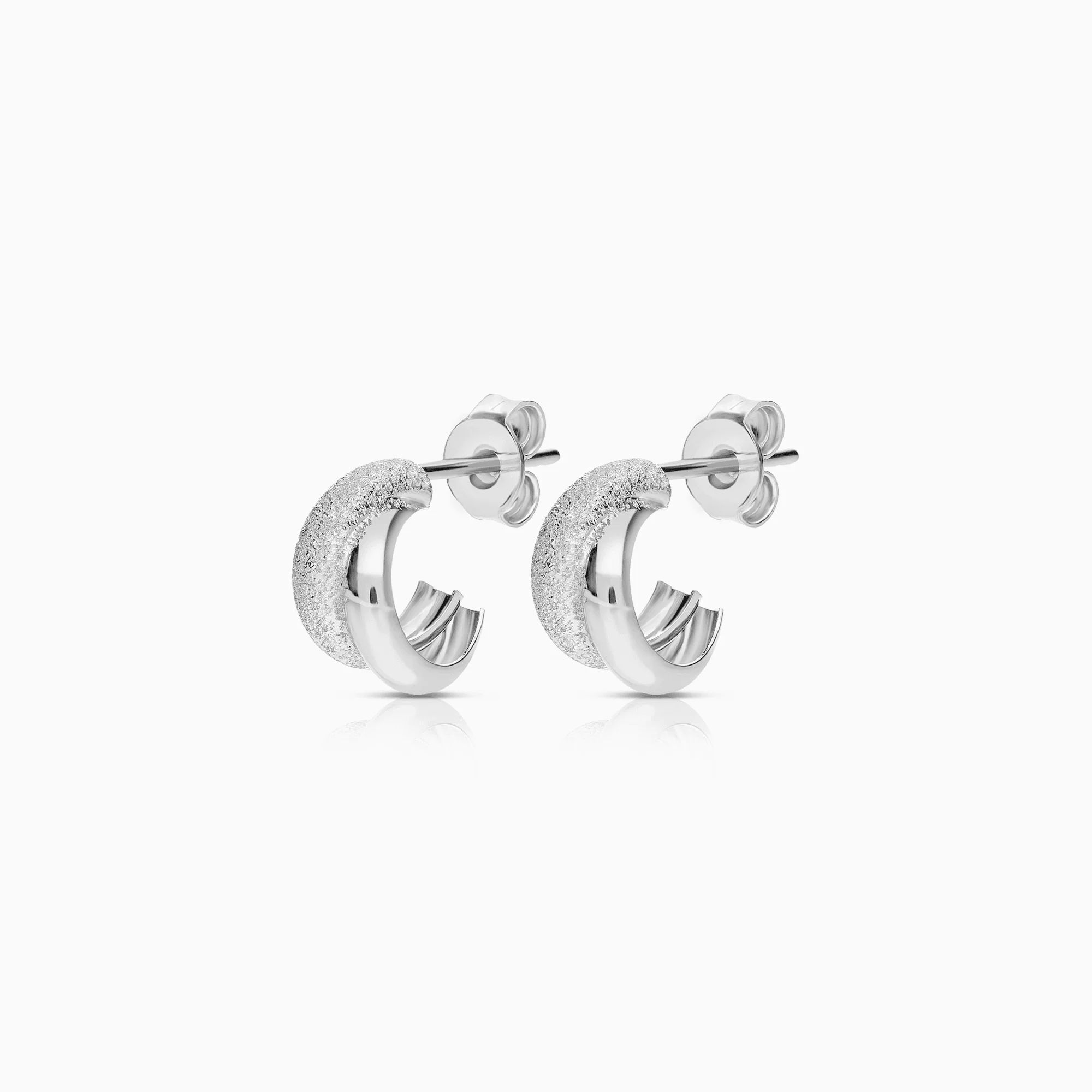 Gold hoop earrings 1.26g 18K white gold