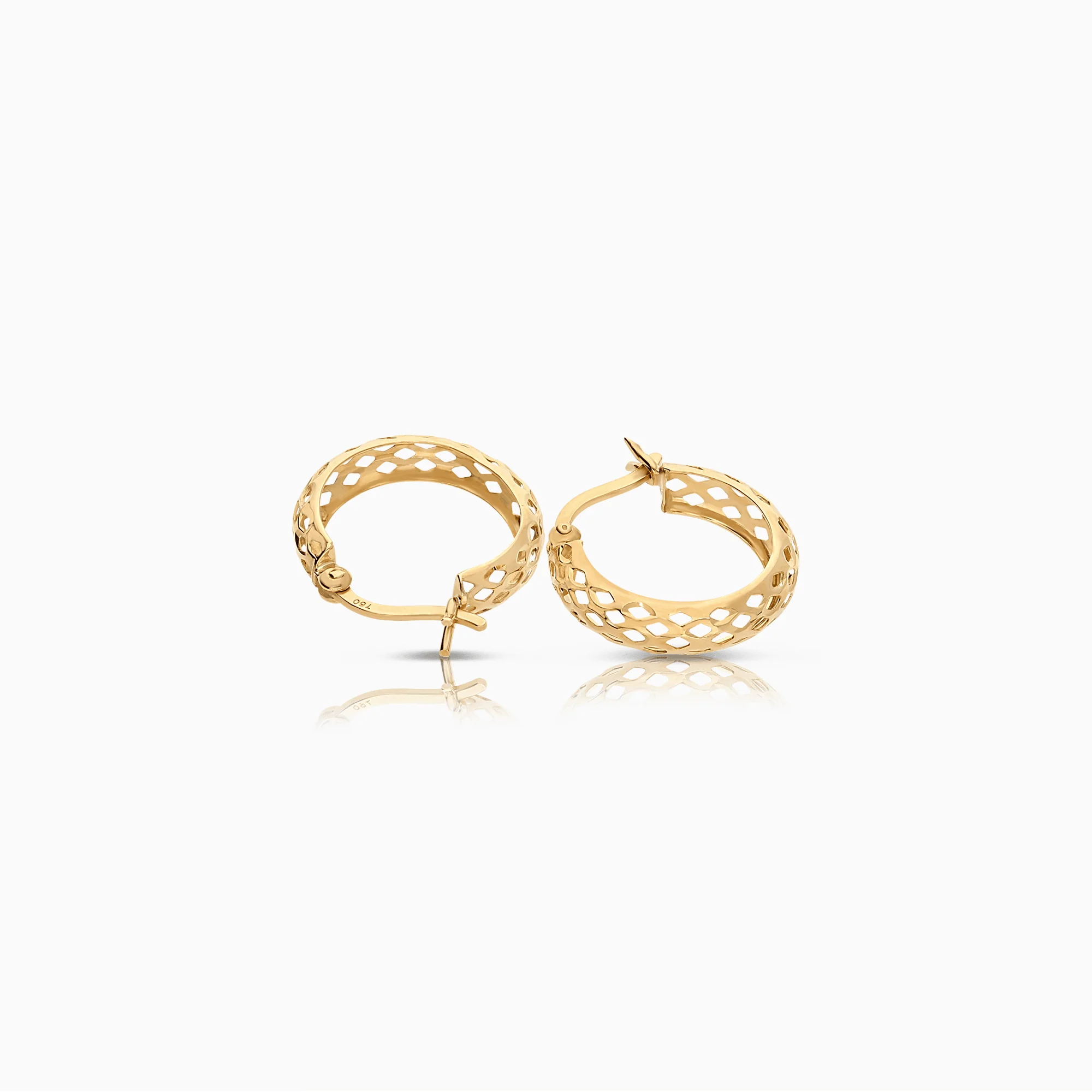 Gold hoop earrings 1.32g 18K gold - Image 2
