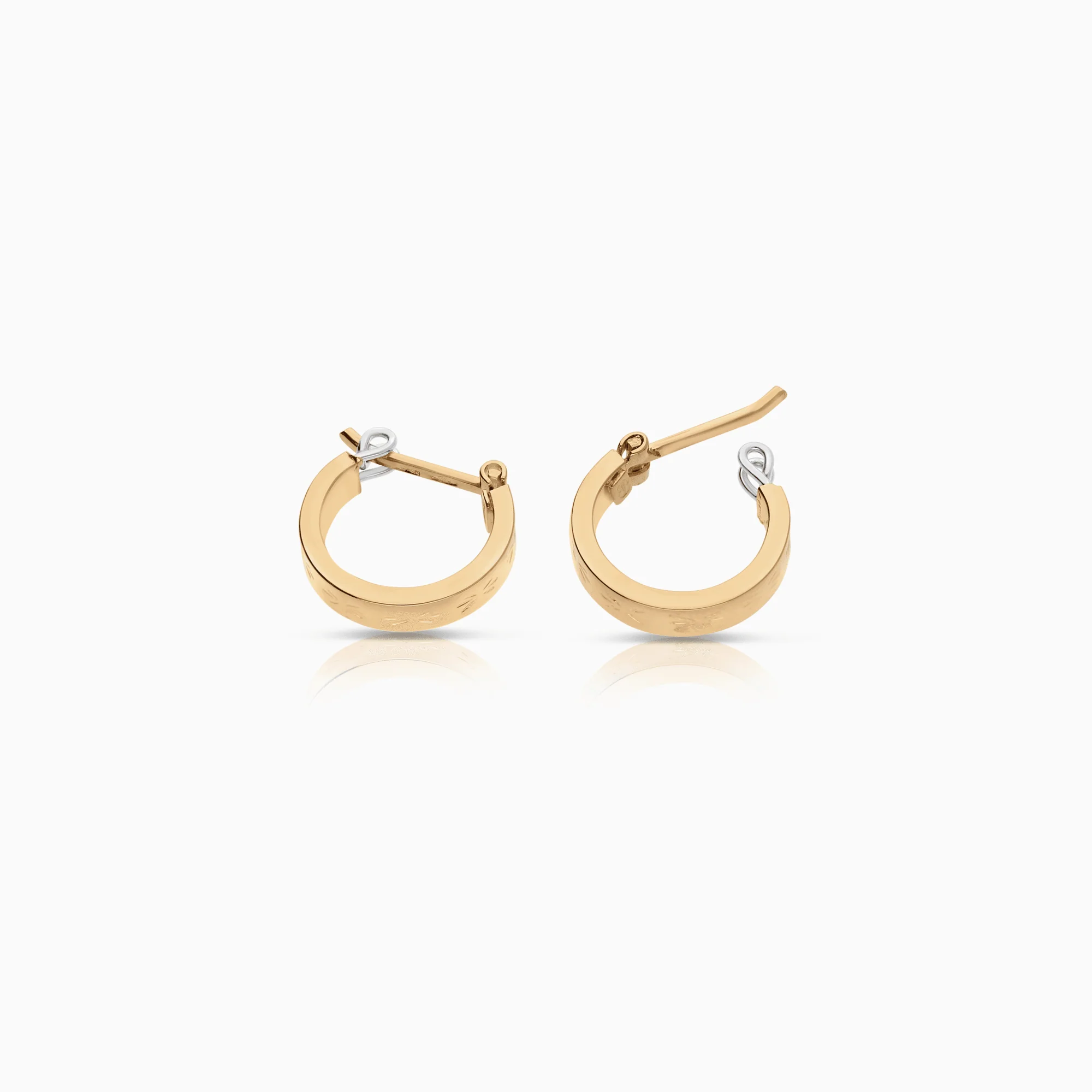 Gold hoop earrings 1.42g 18K gold - Image 2