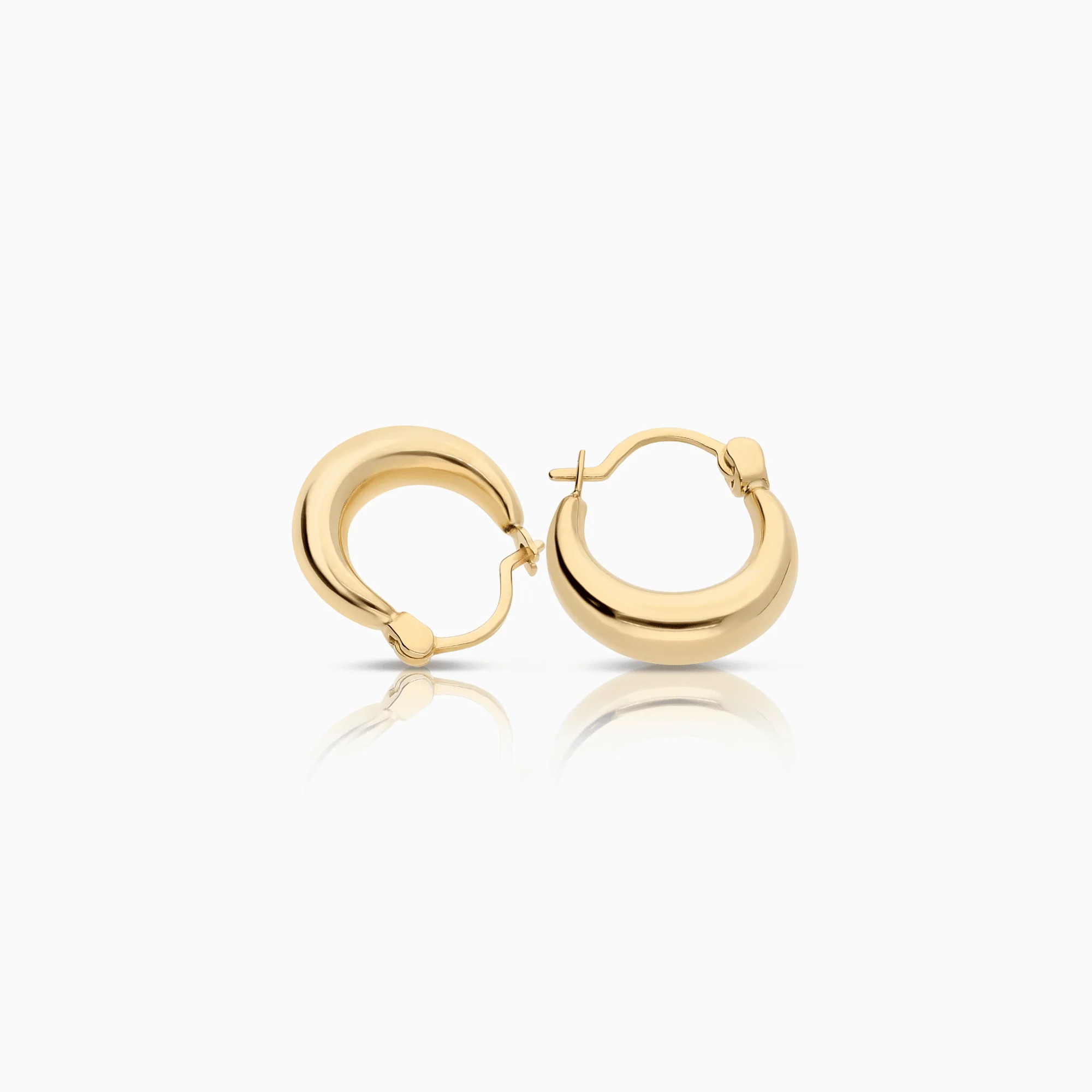 Gold hoop earrings 1.42g 18K gold - Image 2