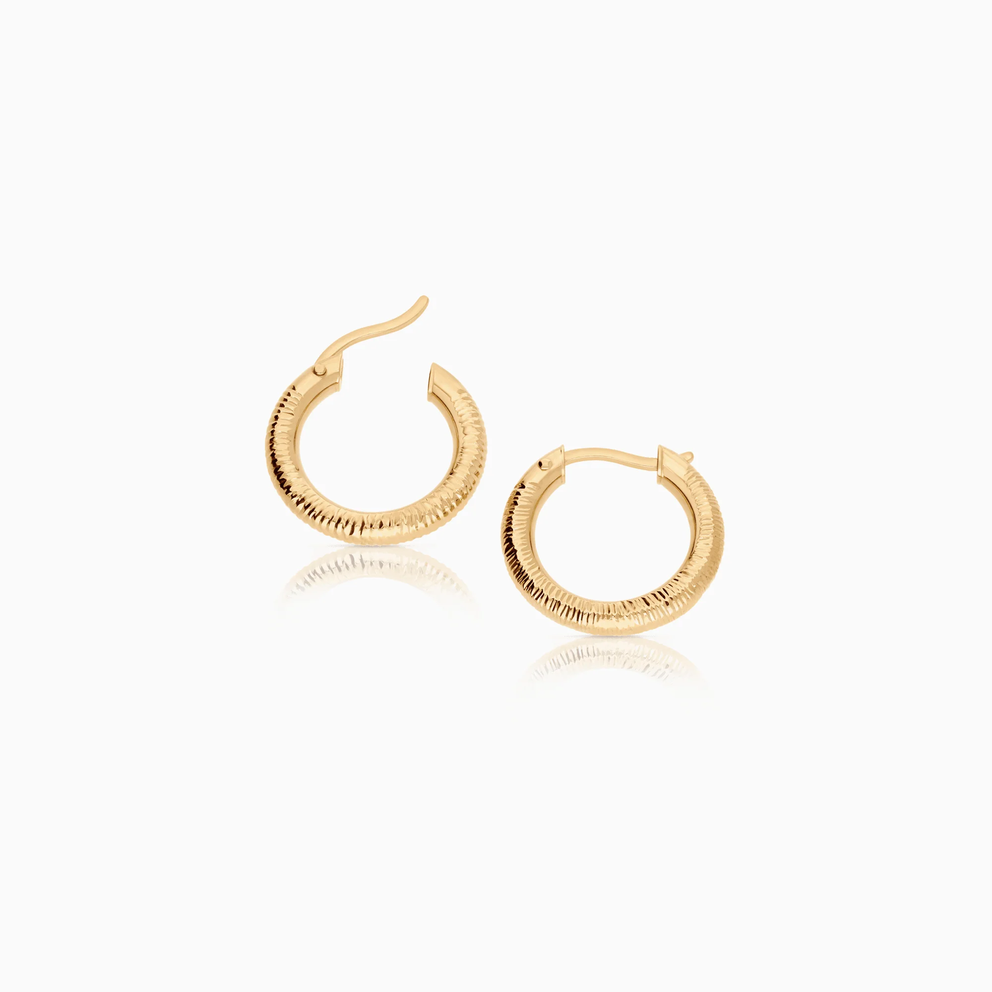 Gold hoop earrings 1.42g 18K gold - Image 2