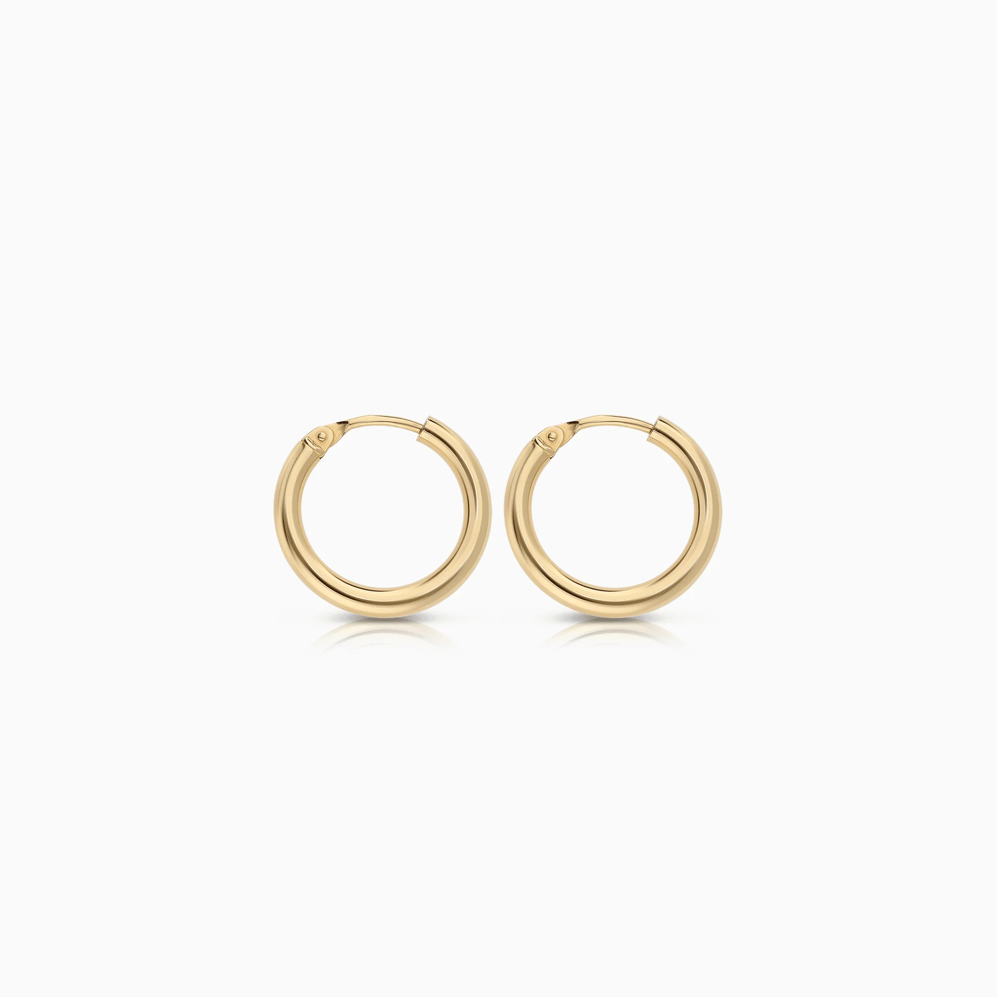 Gold hoop earrings 1.44g 18K gold - Image 2
